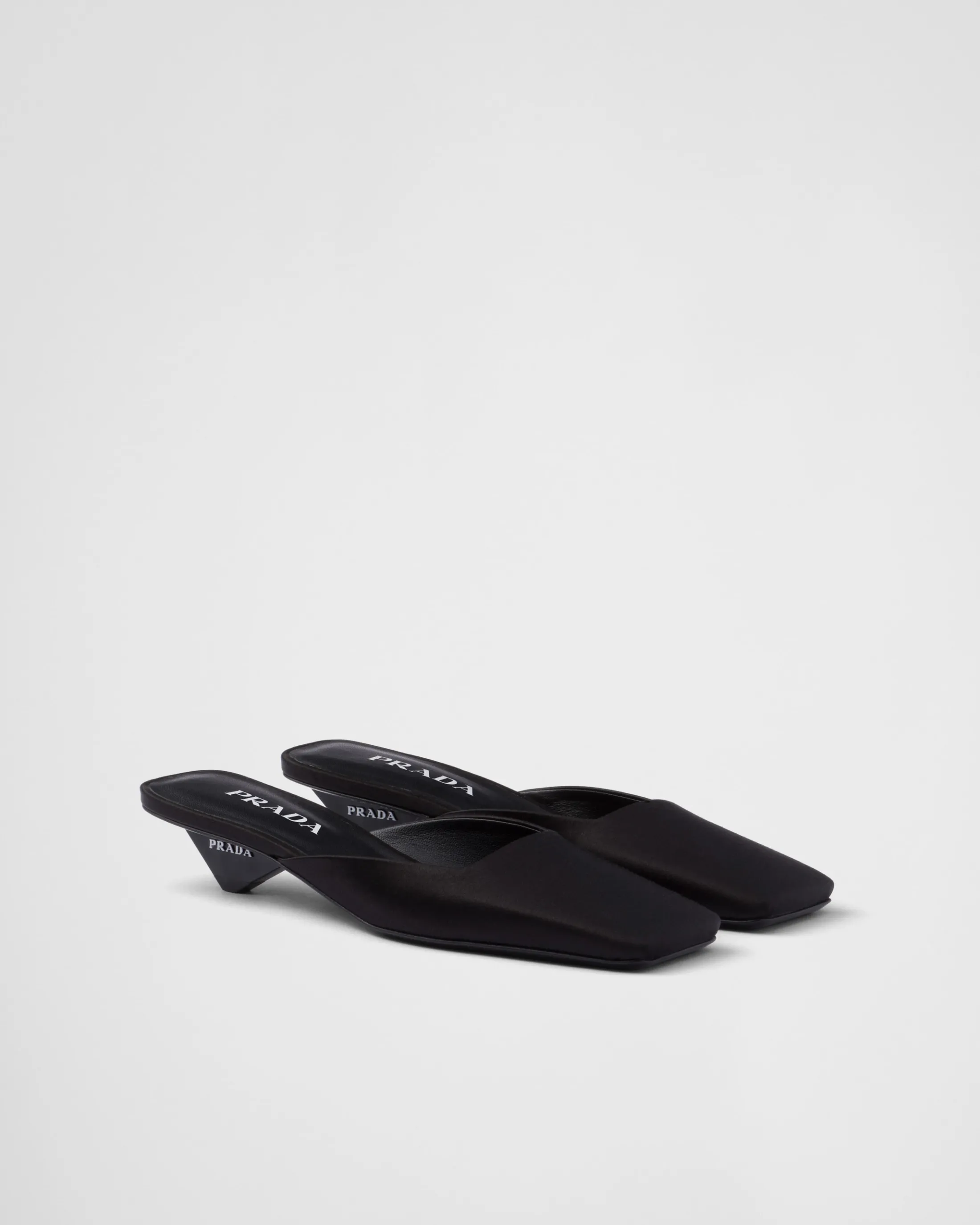 Prada Satin mules Black Clearance