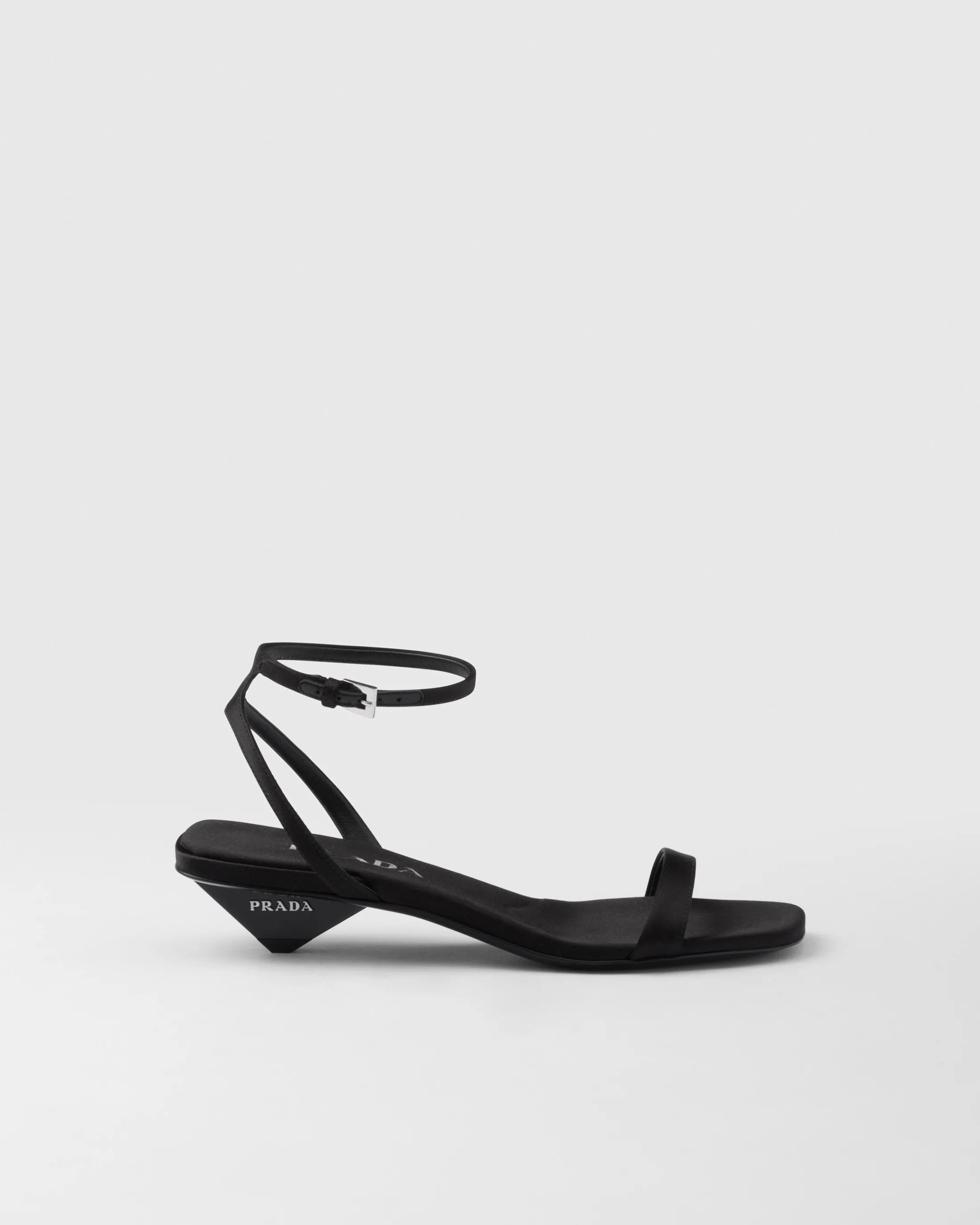 Prada Satin sandals Black New