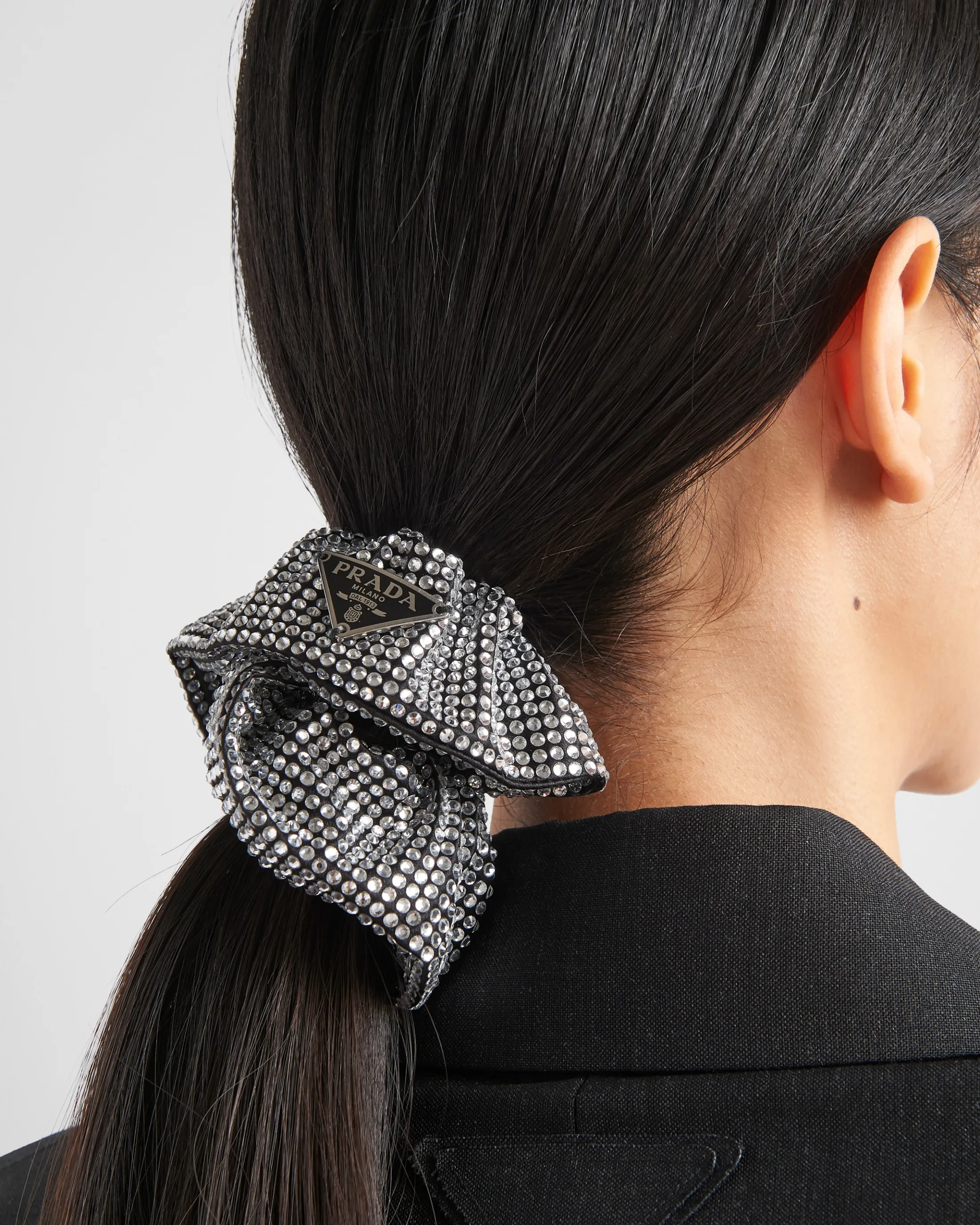 Prada Satin scrunchie Crystal Flash Sale