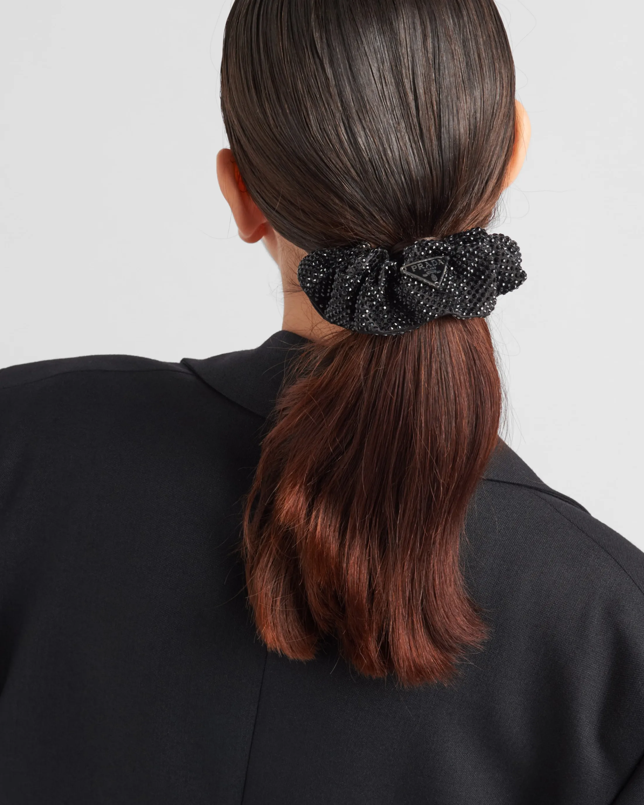 Prada Satin scrunchie Black Cheap