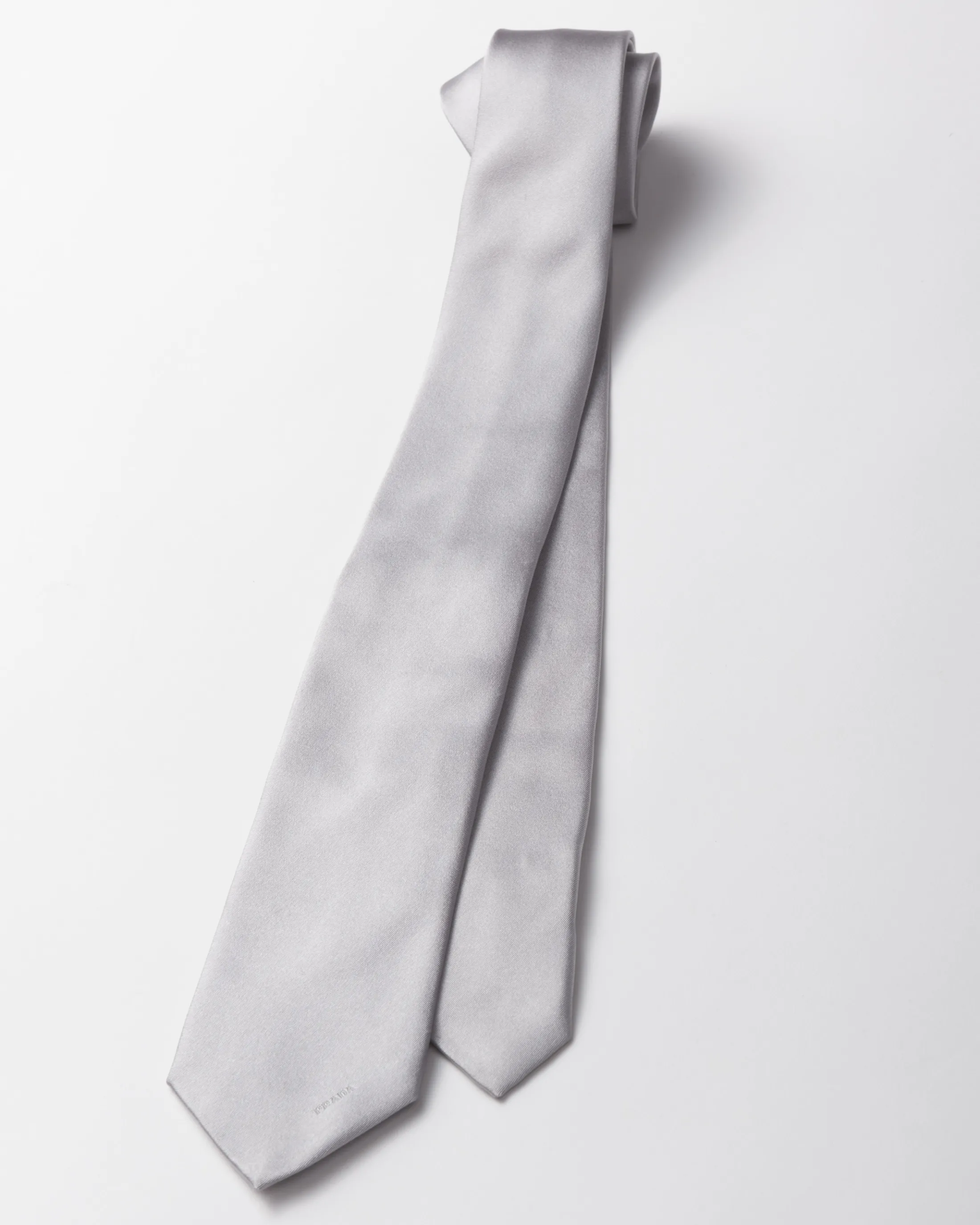 Prada Satin tie Pearlgray Fashion