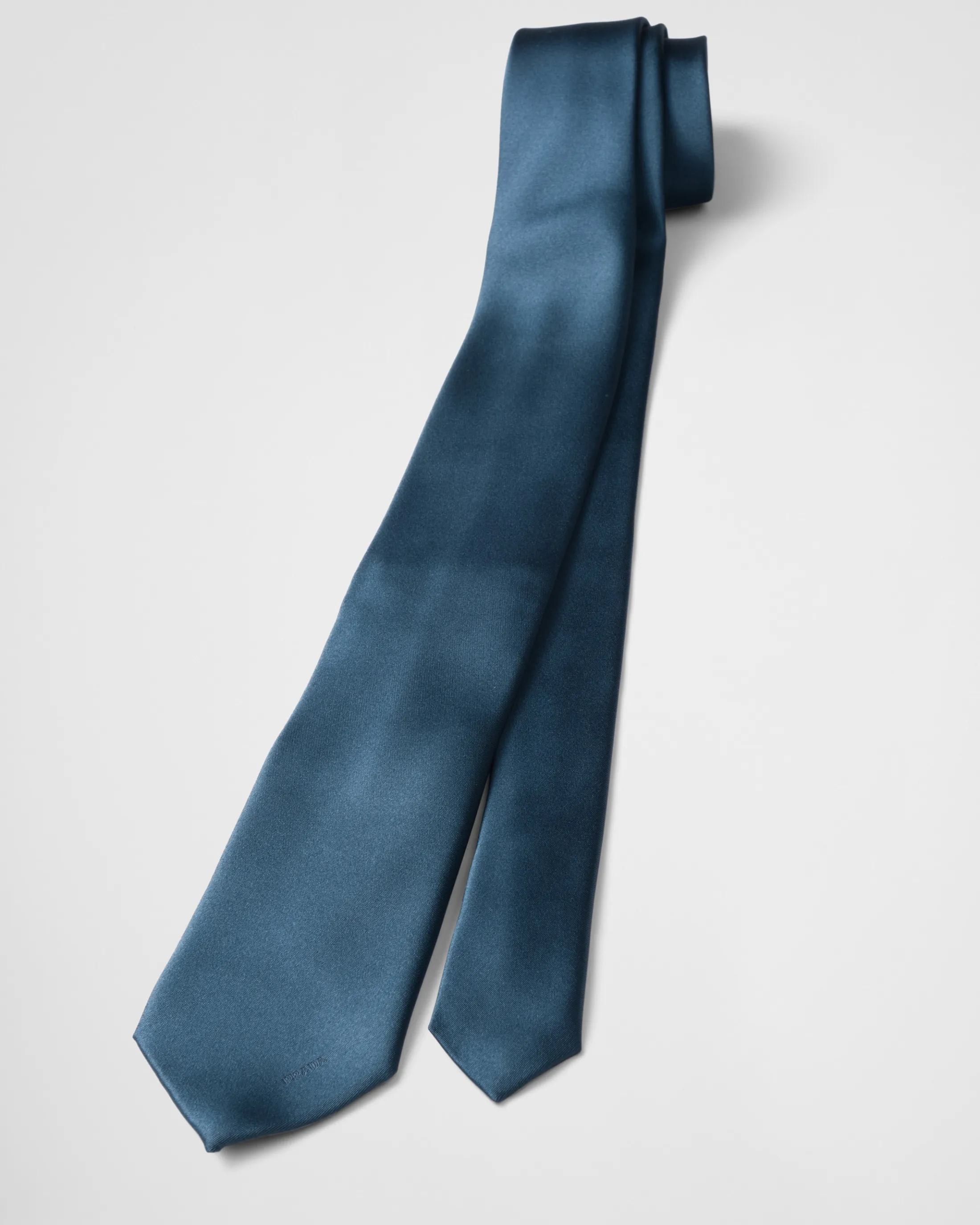 Prada Satin tie Aviationblue Discount