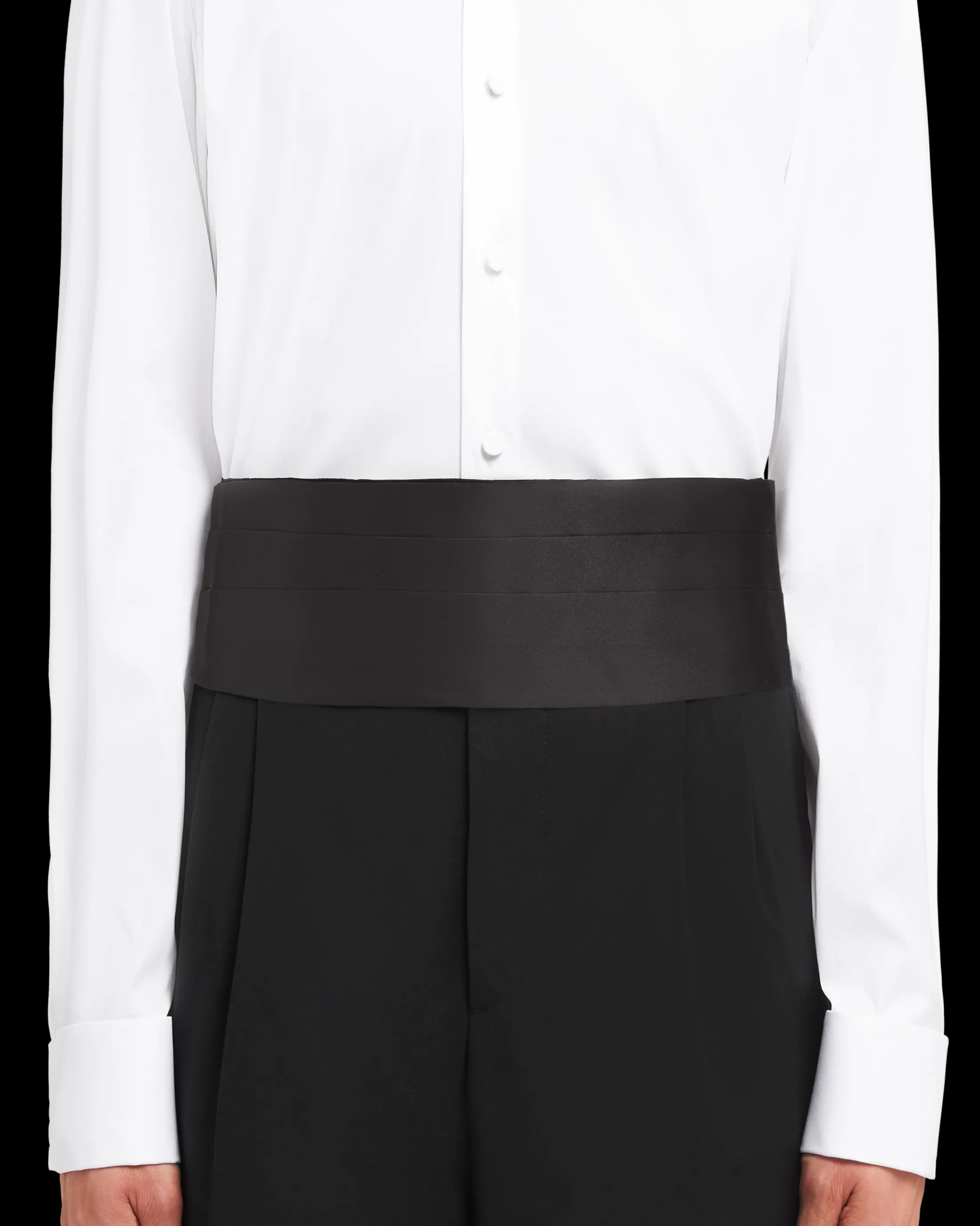 Prada Satin tuxedo cummerbund Black Best