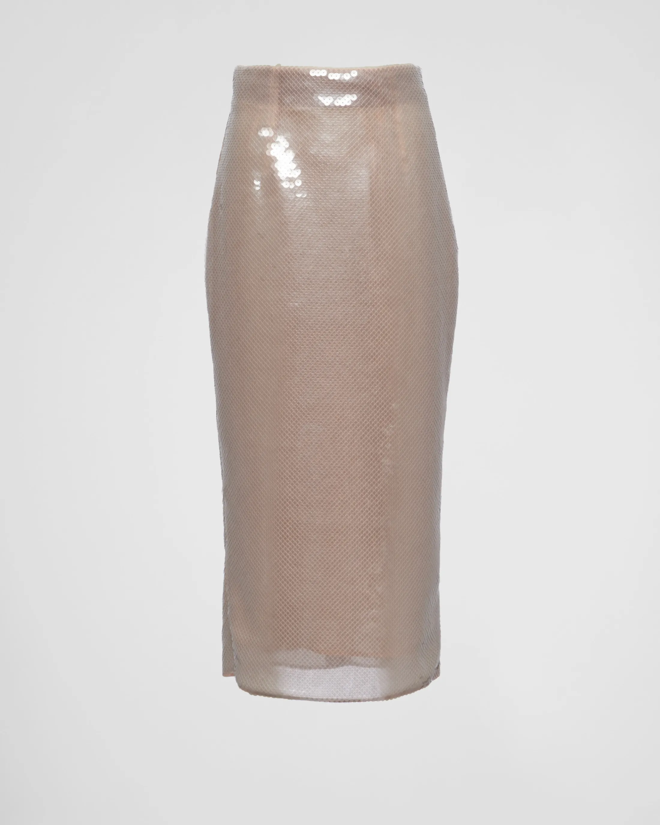 Prada Sequined midi-skirt Pearlgray Clearance