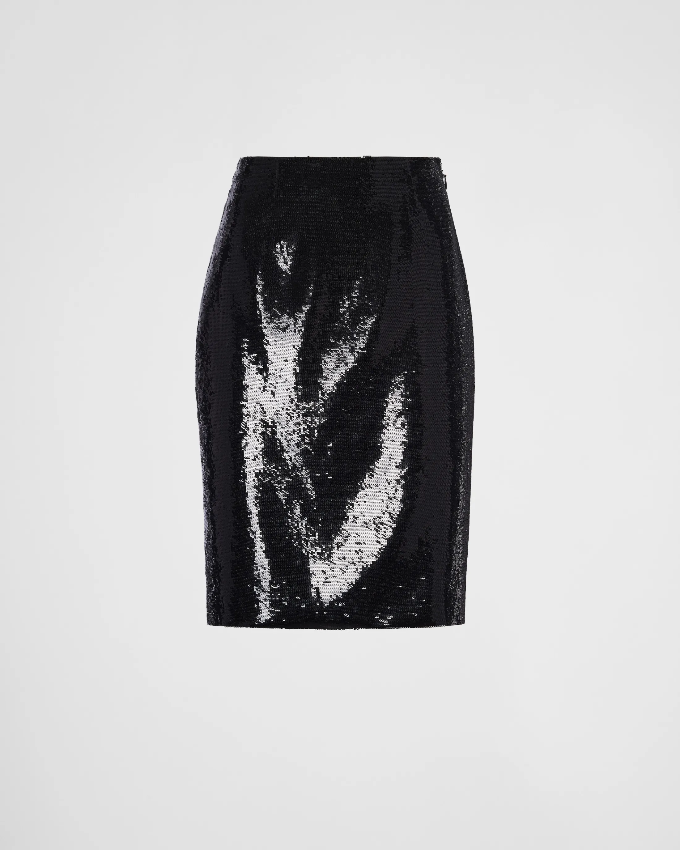 Prada Sequined midi-skirt Black Flash Sale