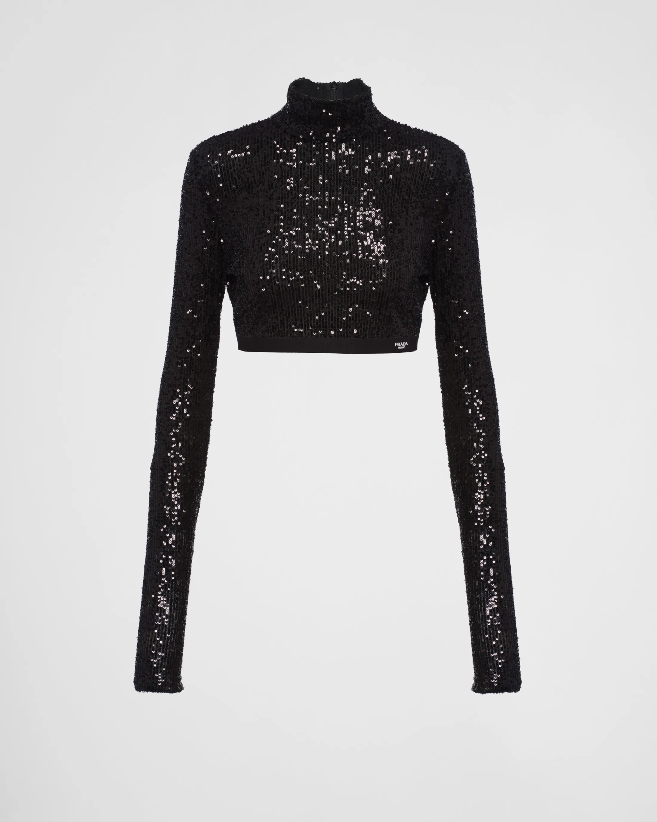 Prada Sequined stretch top Black Sale