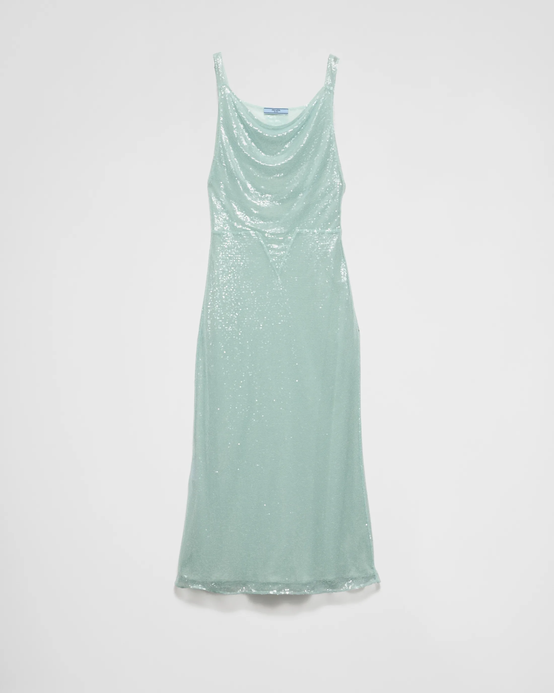 Prada Sequined tulle dress Chlorophyllgreen Best