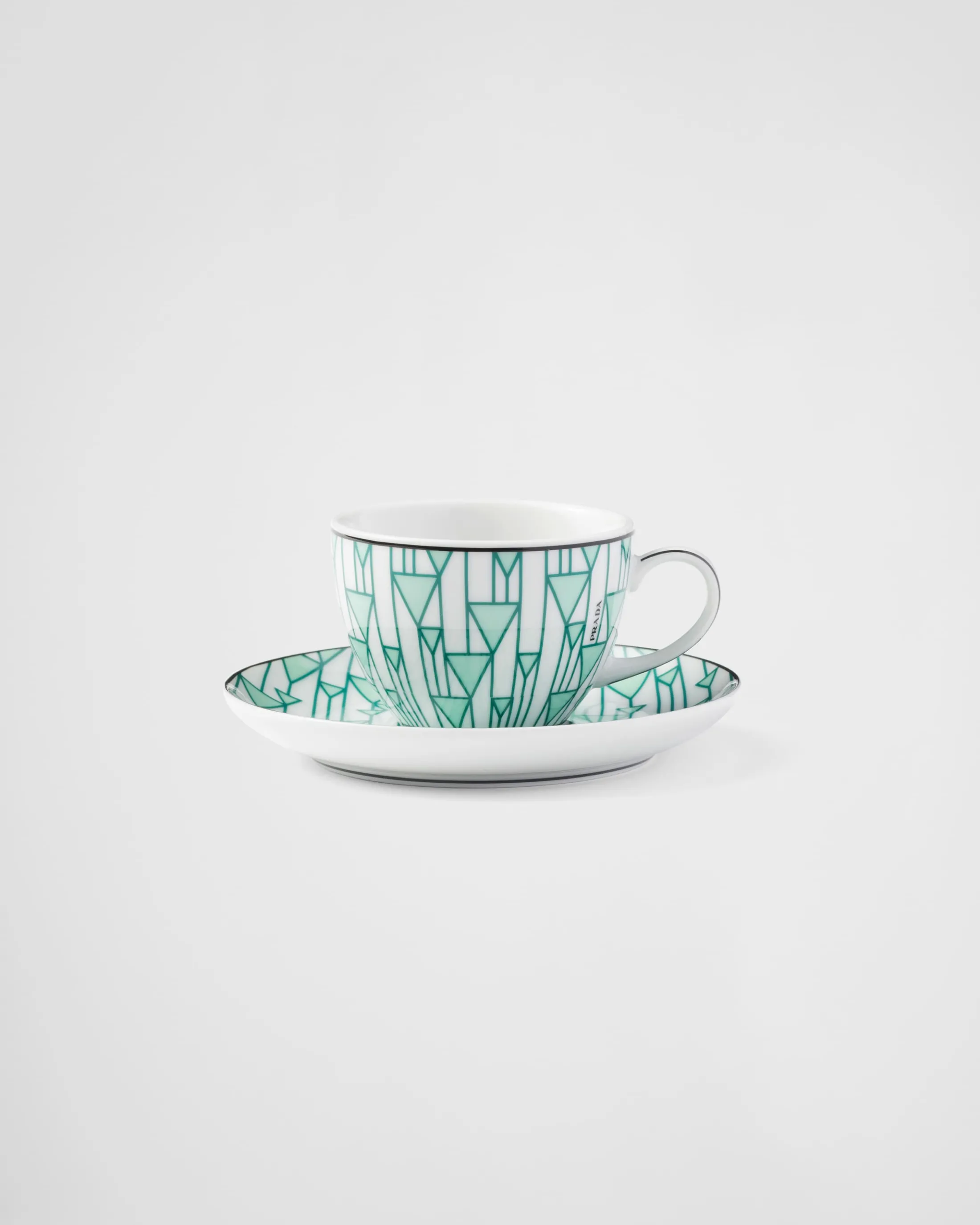 Prada Set of four porcelain espresso cups - Vienna Green Sale