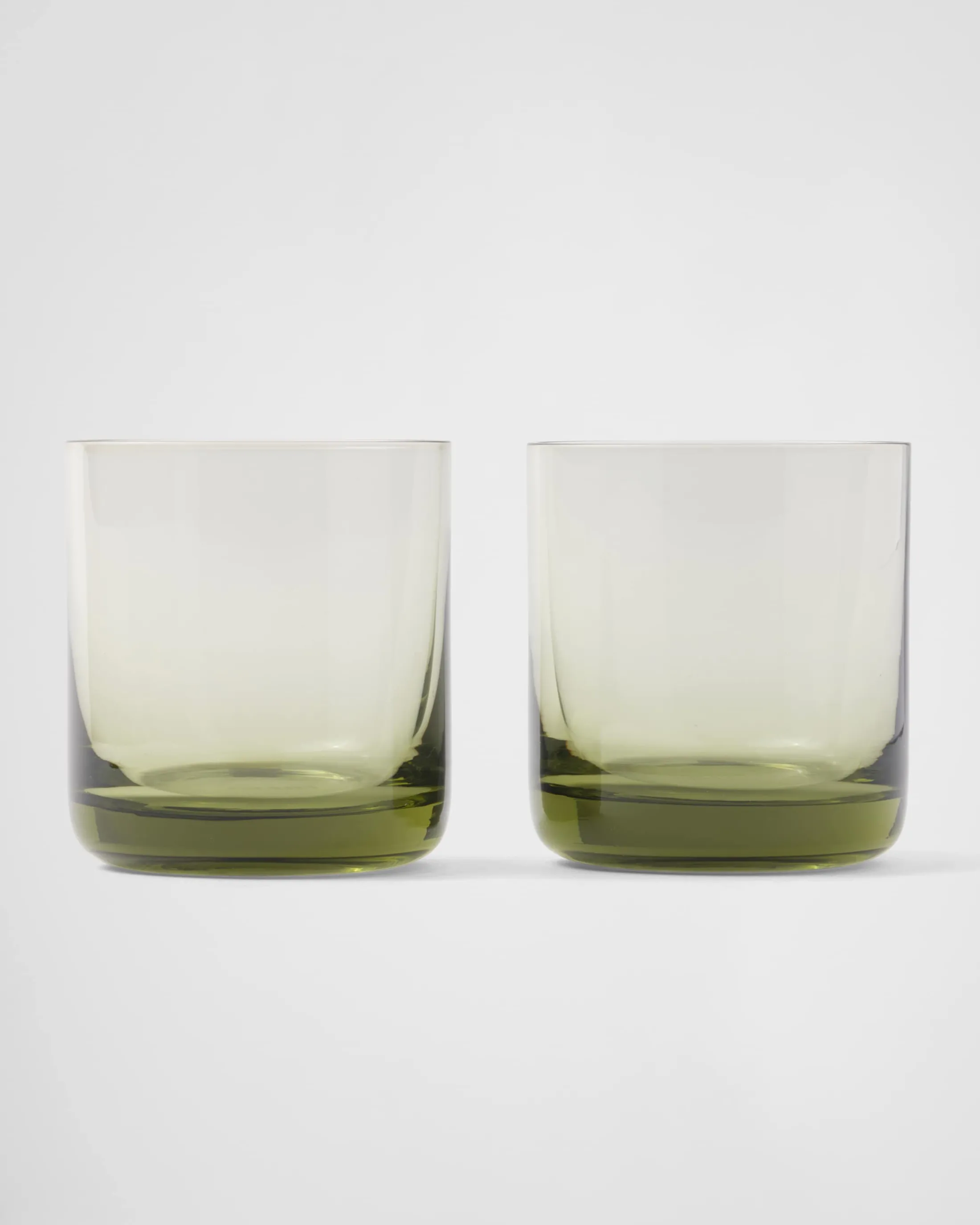 Prada Set of two crystal tumbler glasses - Plinth Moss Best Sale