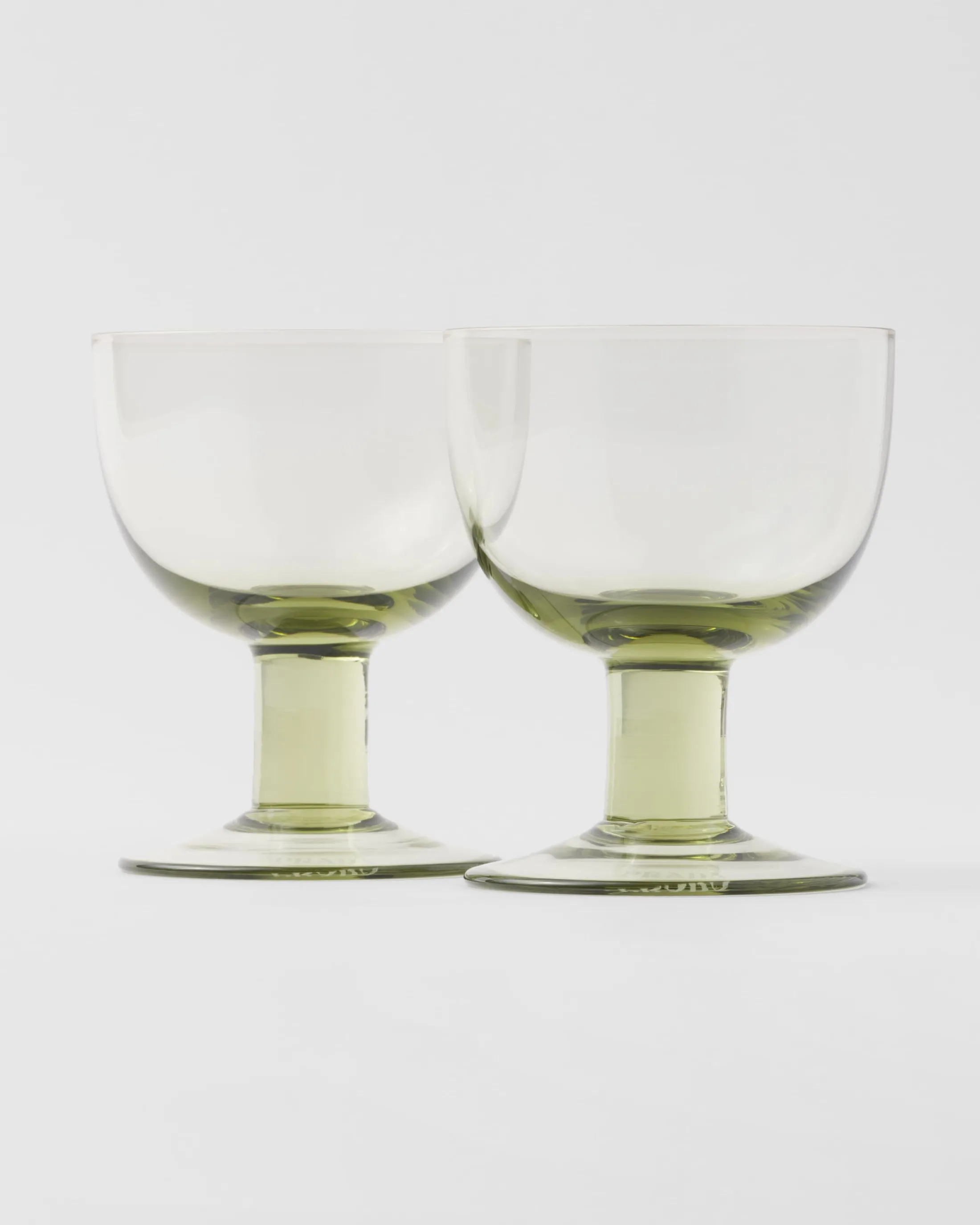 Prada Set of two crystal water glasses - Plinth Moss Clearance