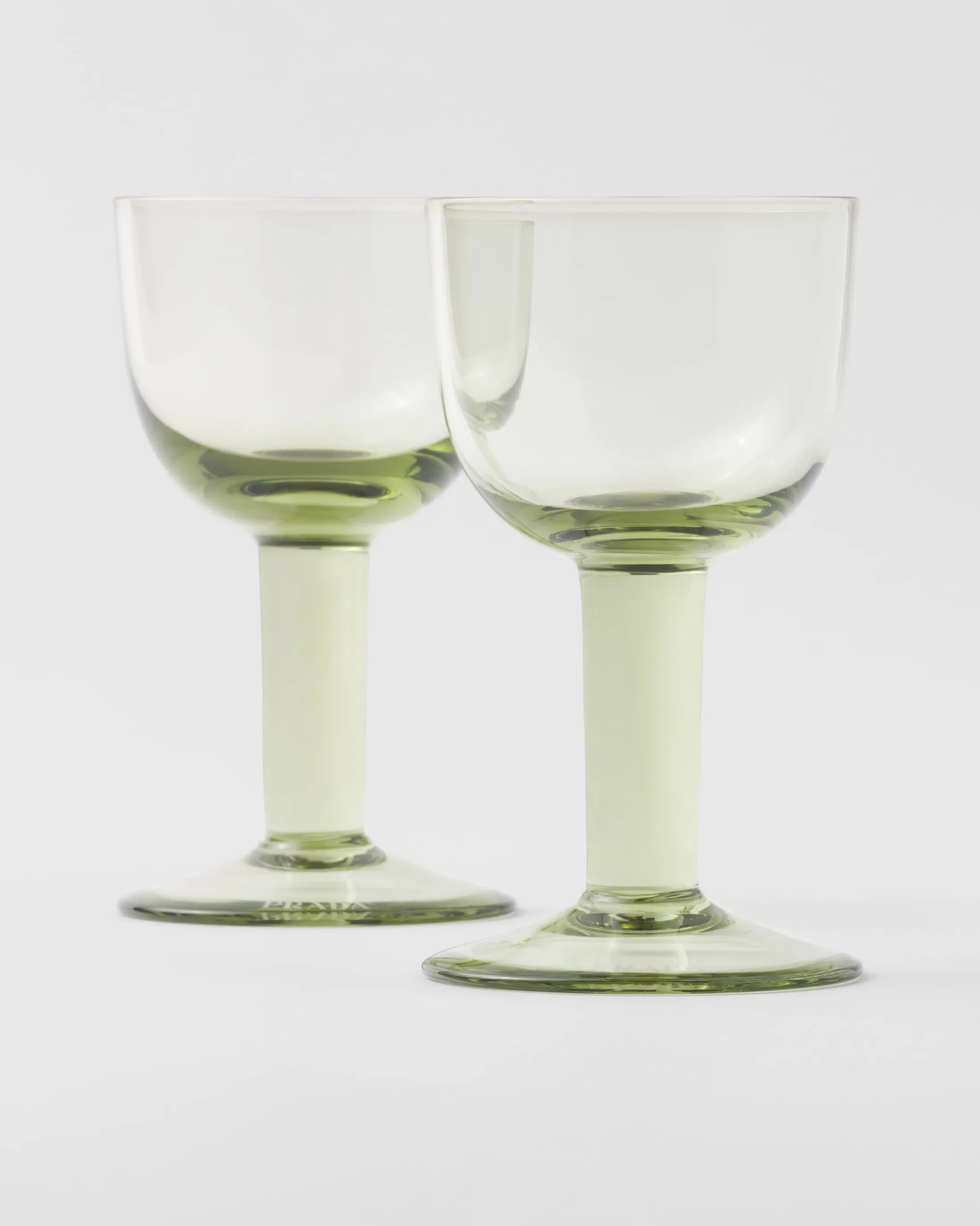 Prada Set of two crystal white wine glasses - Plinth Moss Sale