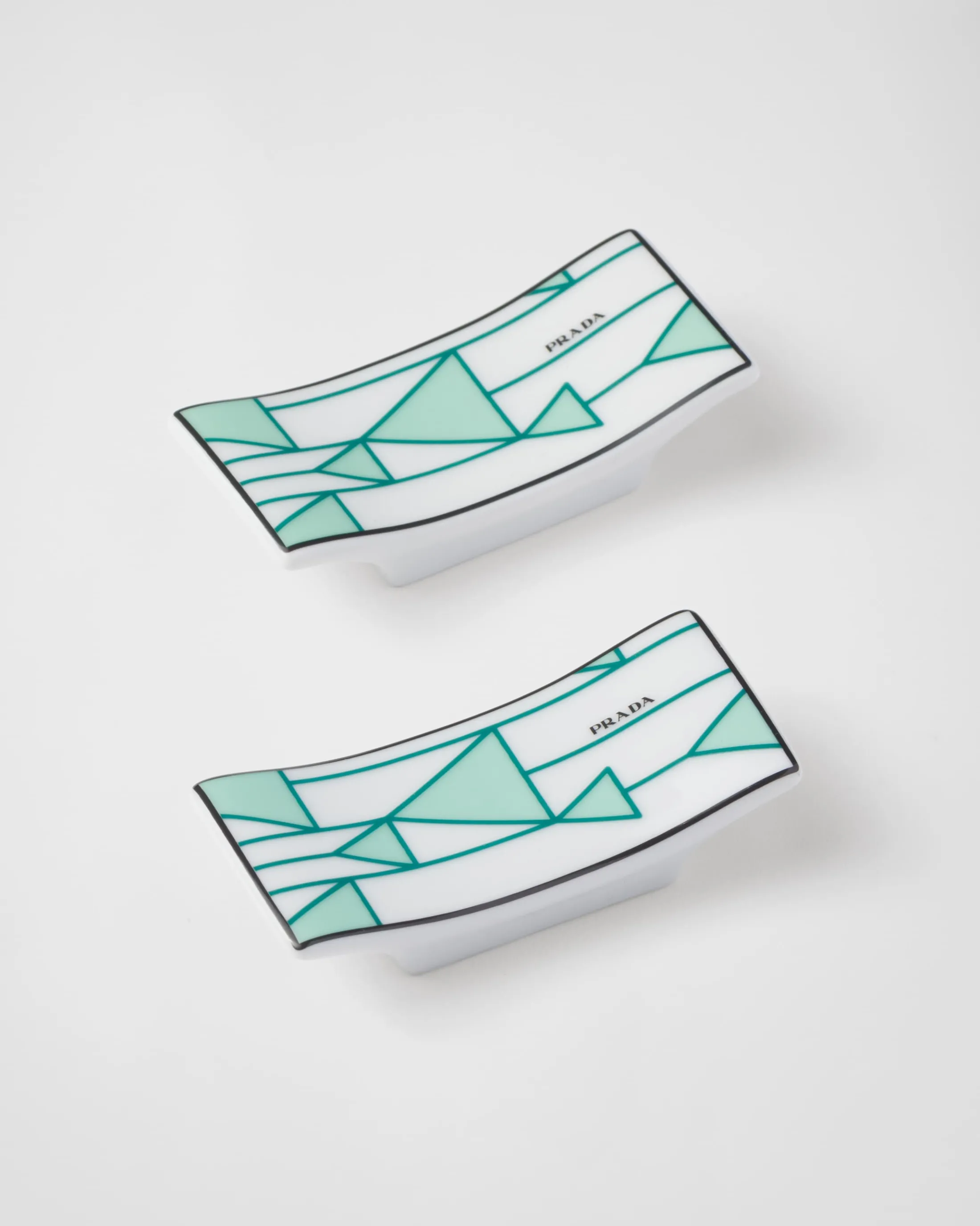 Prada Set of two porcelain chopstick rests - Vienna Green Online