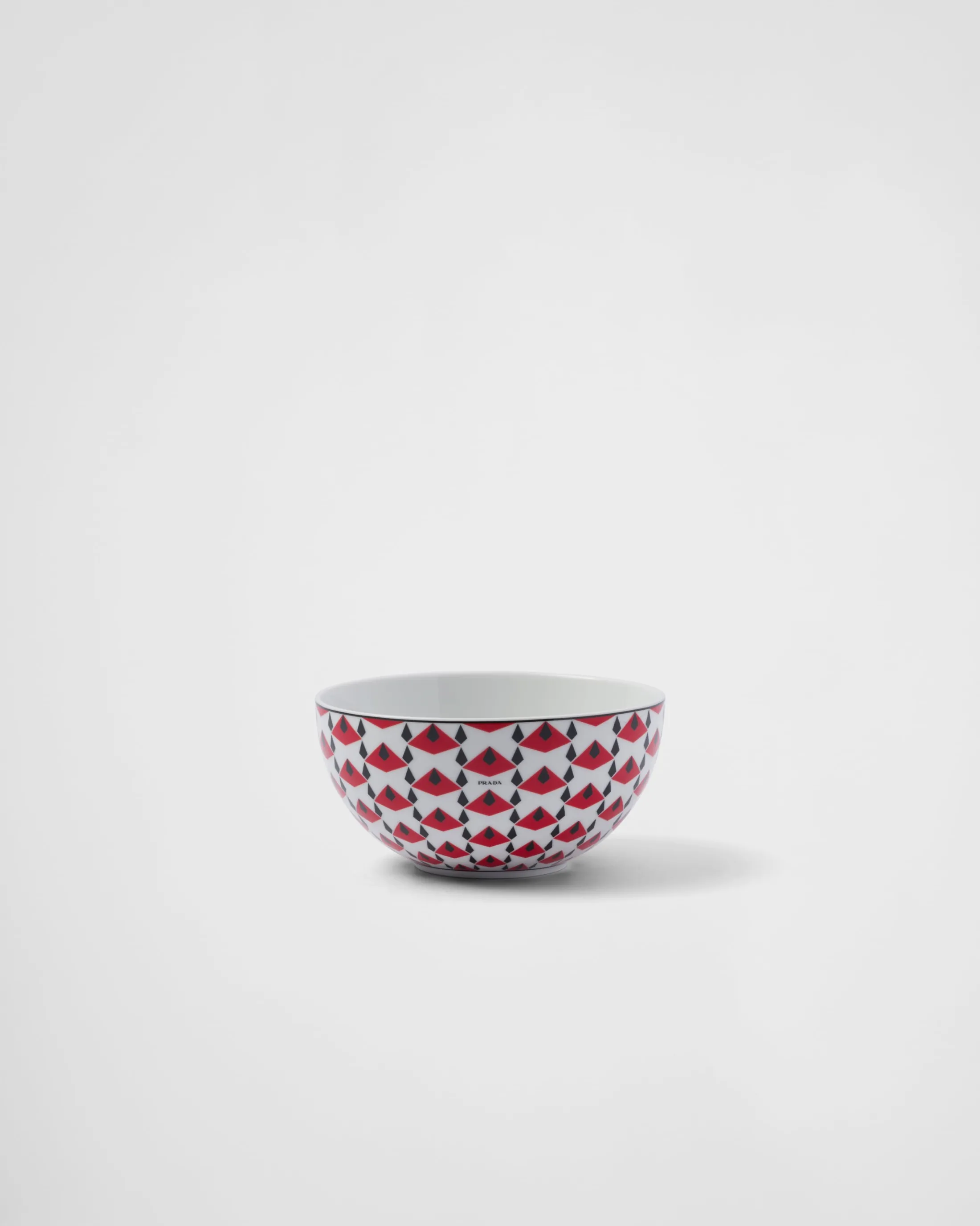 Prada Set of two porcelain soup bowls - Vienna Red Black/red Flash Sale