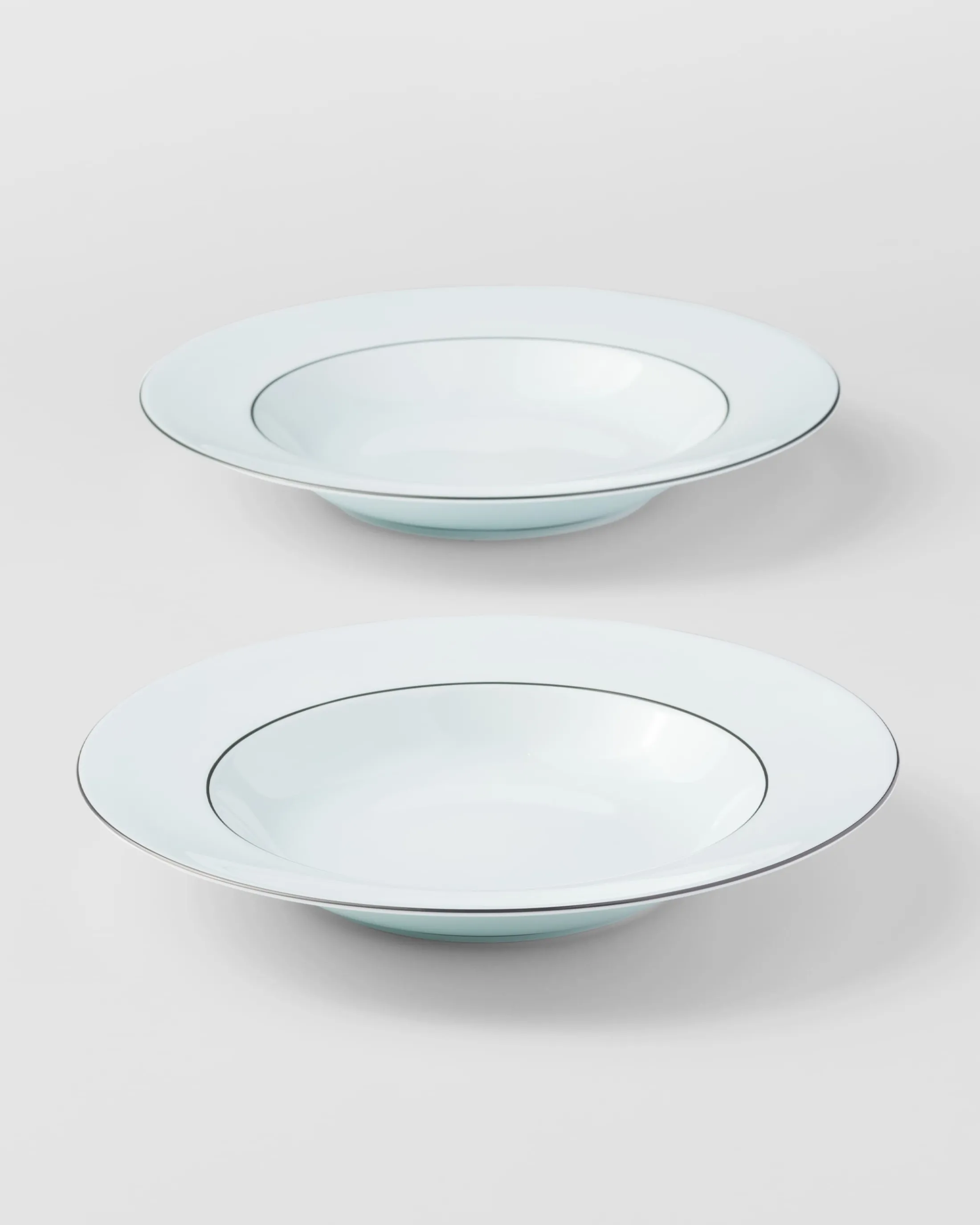 Prada Set of two porcelain soup plates - Celadon Celadonlightblue Hot