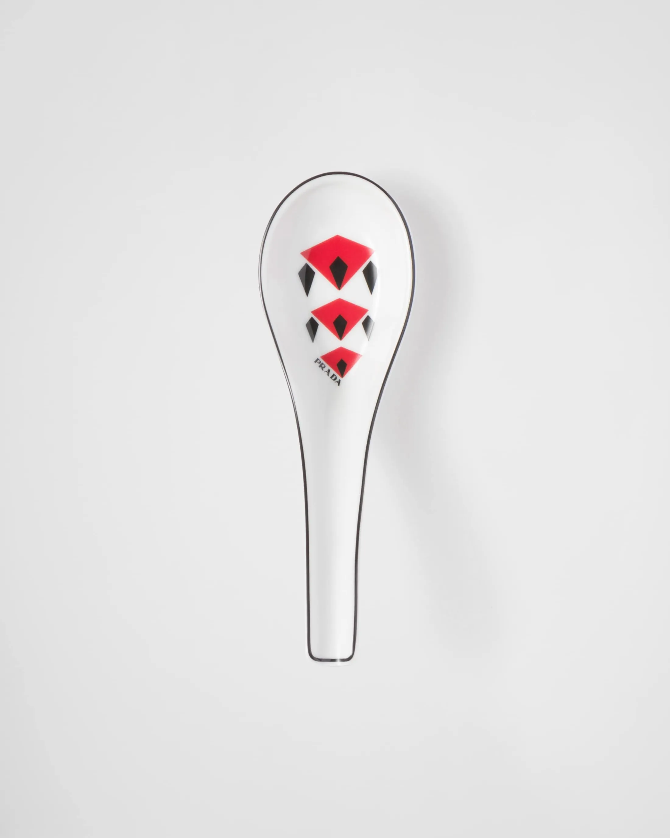 Prada Set of two porcelain spoons - Vienna Red Black/red Fashion