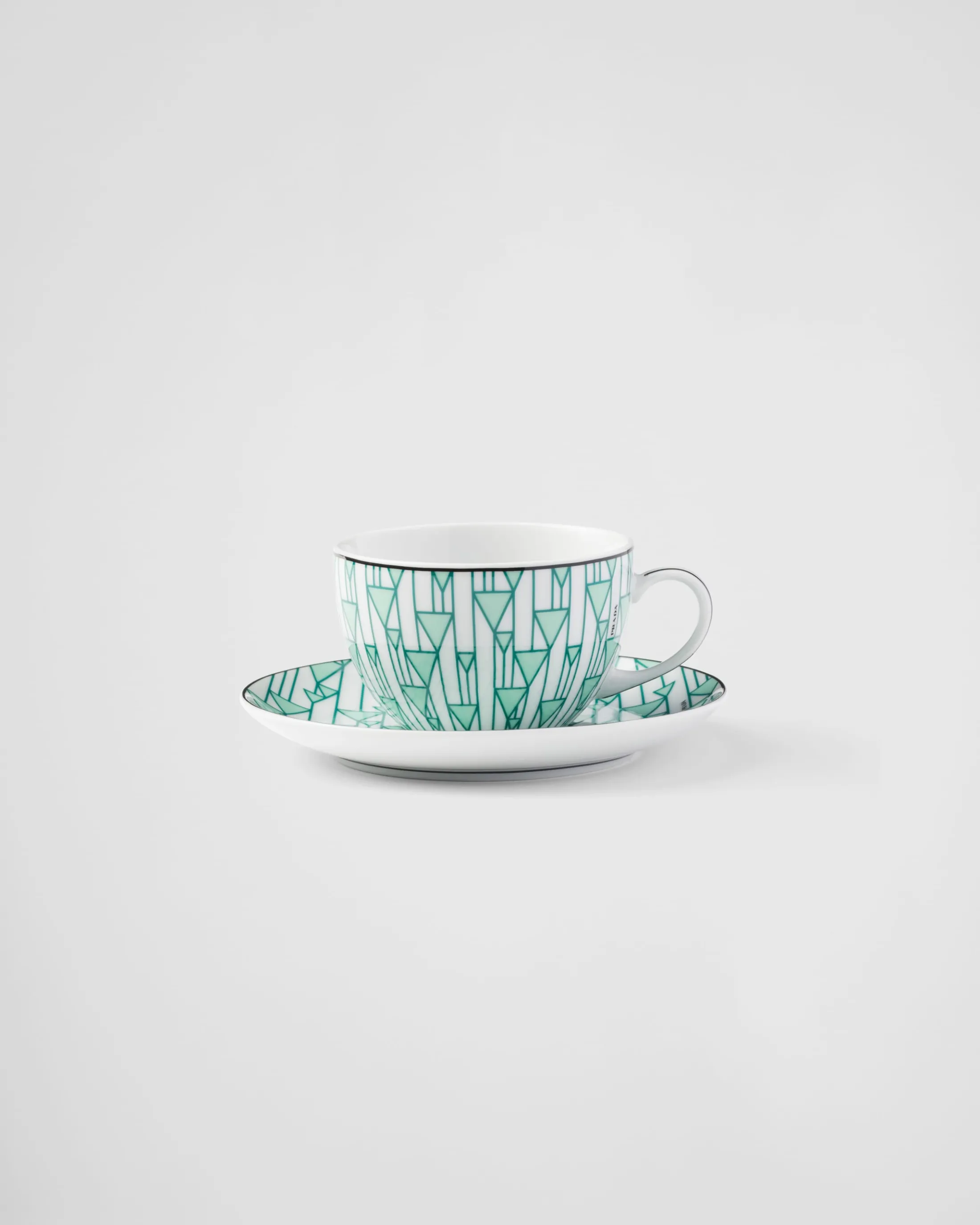 Prada Set of two porcelain tea cups - Vienna Green Hot