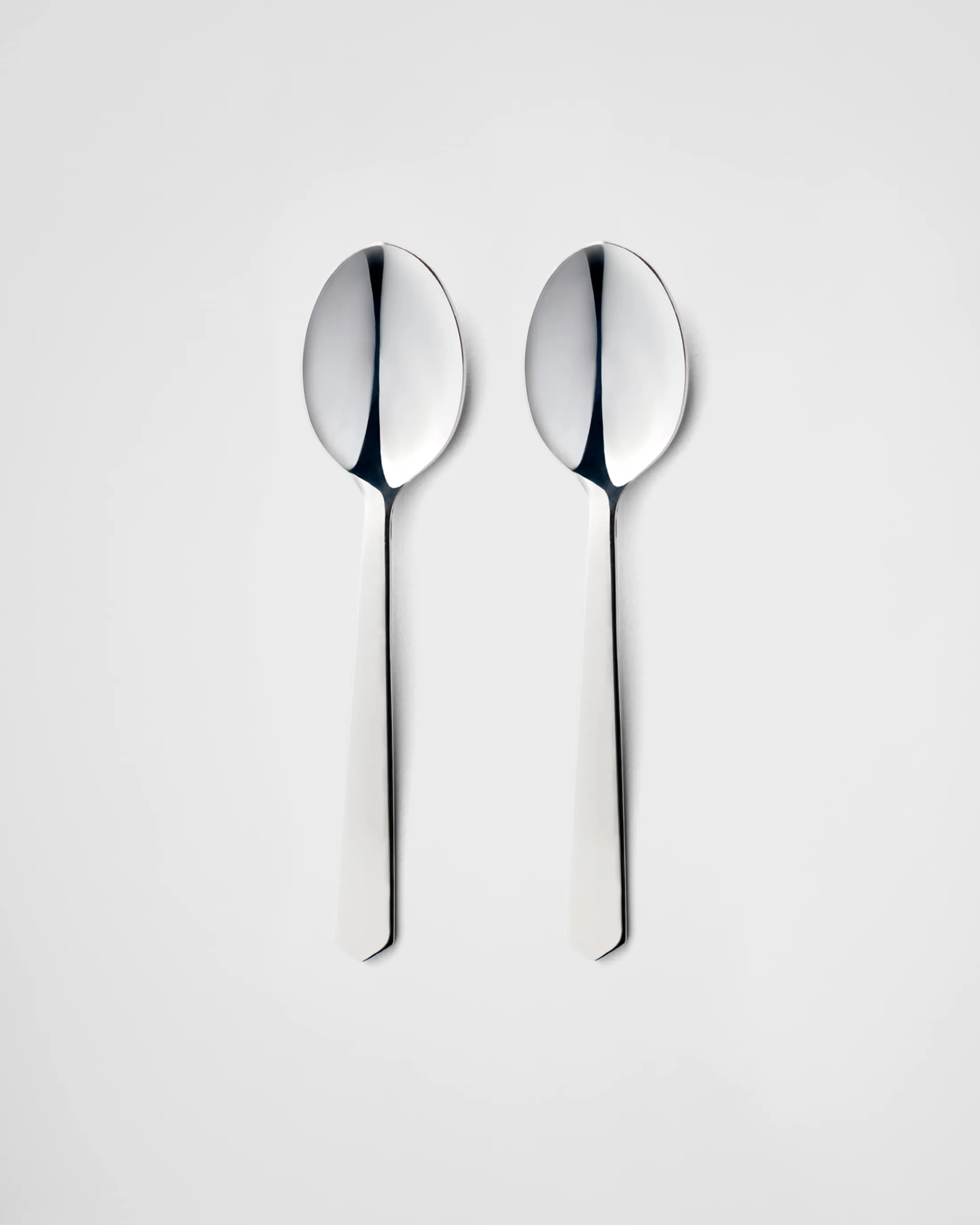 Prada Set of two stainless steel coffee spoons Steelgray Fashion