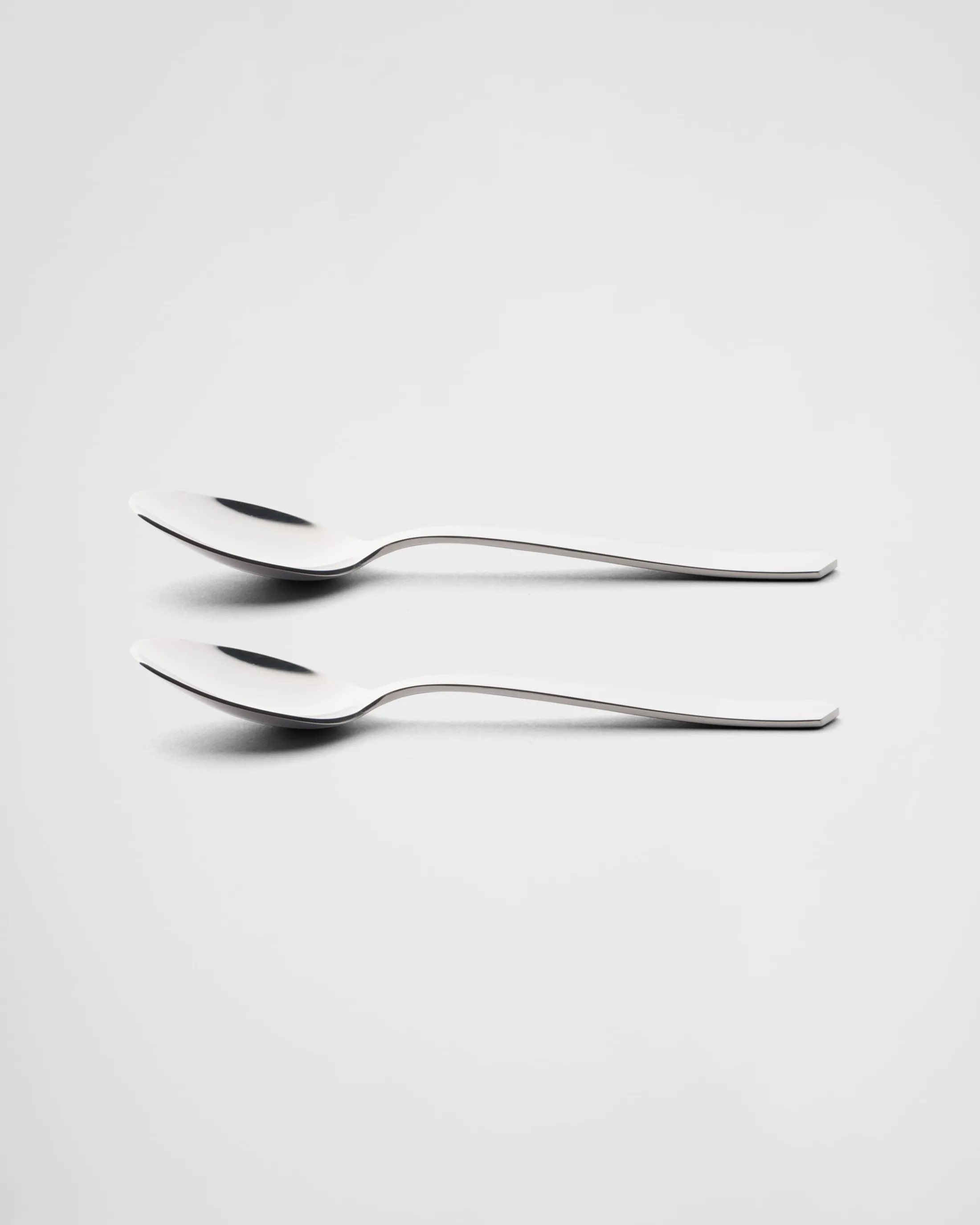 Prada Set of two stainless steel coffee spoons Steelgray Fashion