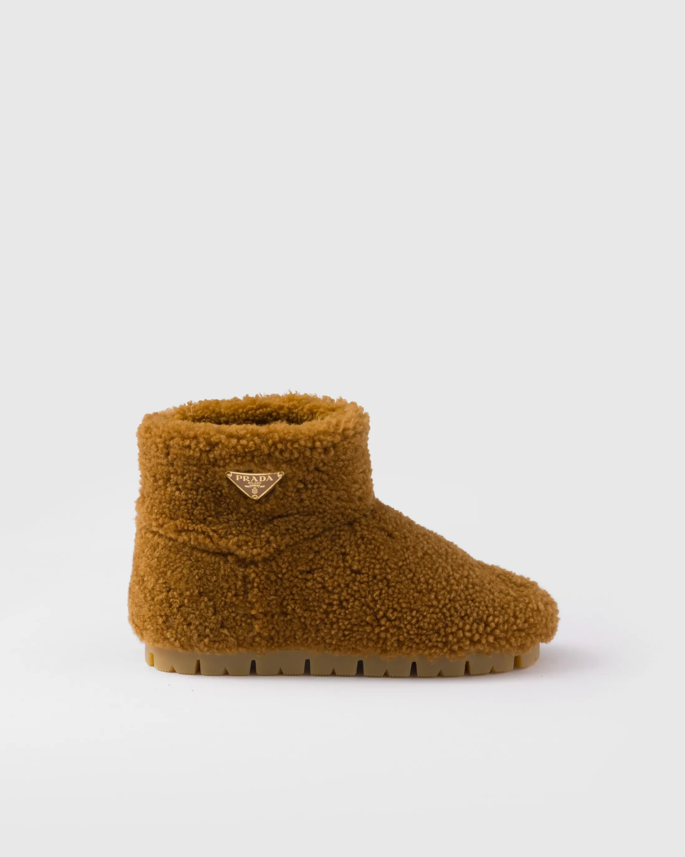 Prada Shearling booties Caramel Clearance