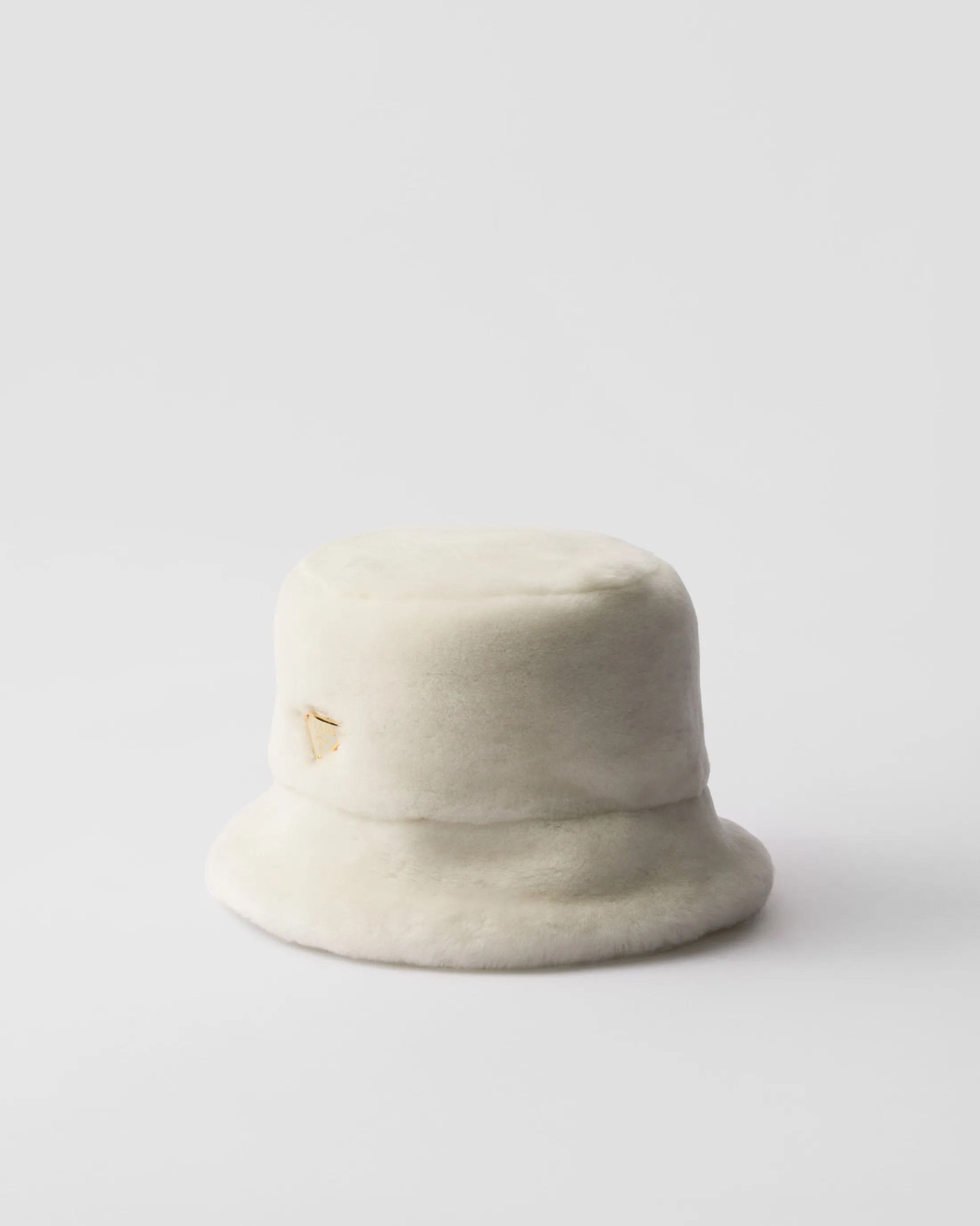 Prada Shearling bucket hat White Best Sale