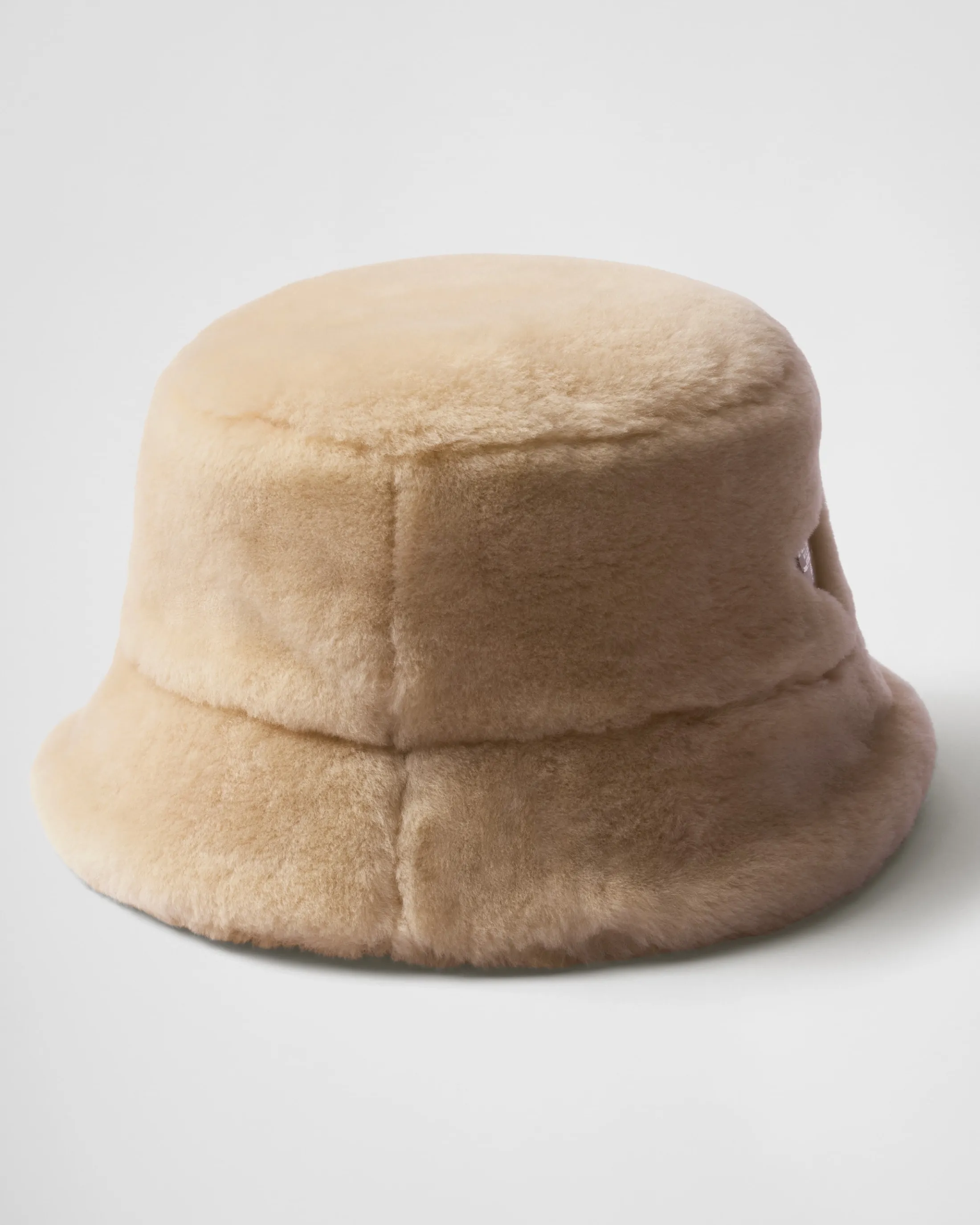 Prada Shearling bucket hat Ecru Clearance