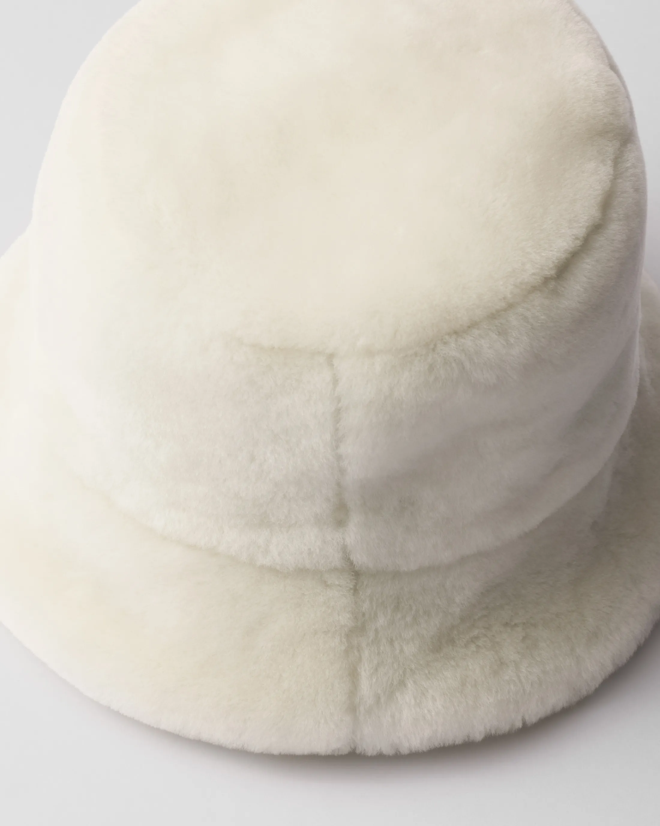 Prada Shearling bucket hat White Best Sale