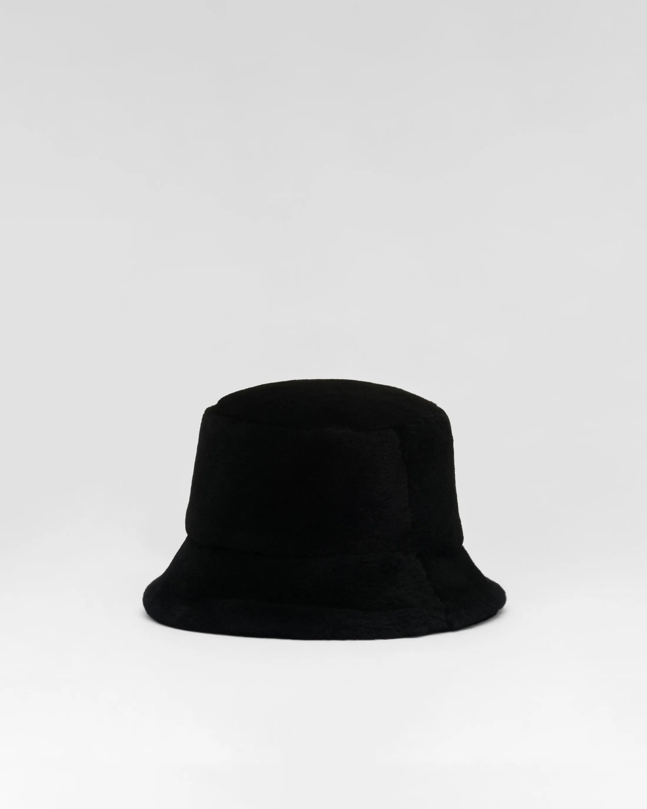 Prada Shearling bucket hat Black Flash Sale