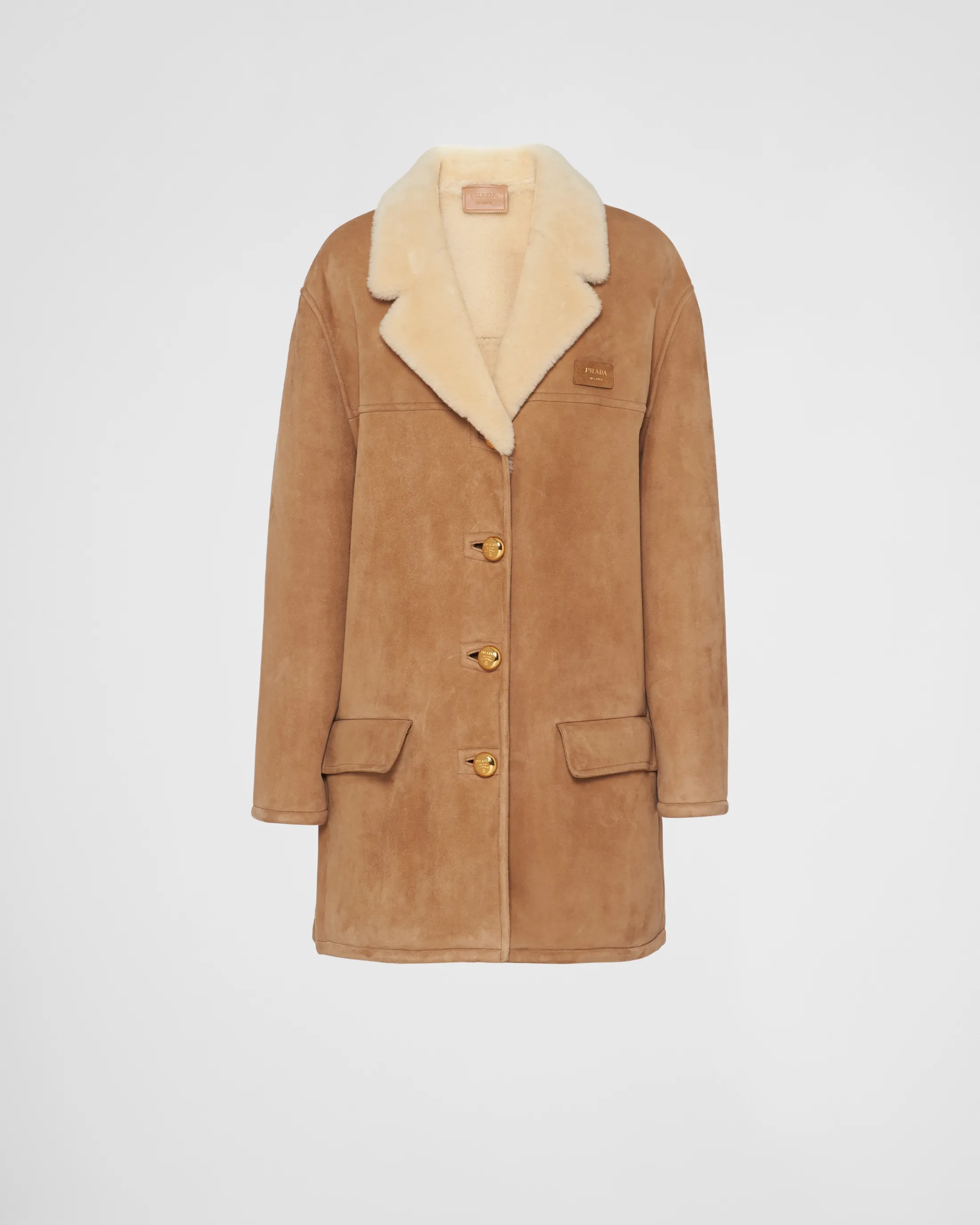 Prada Shearling coat Camel/natural Best