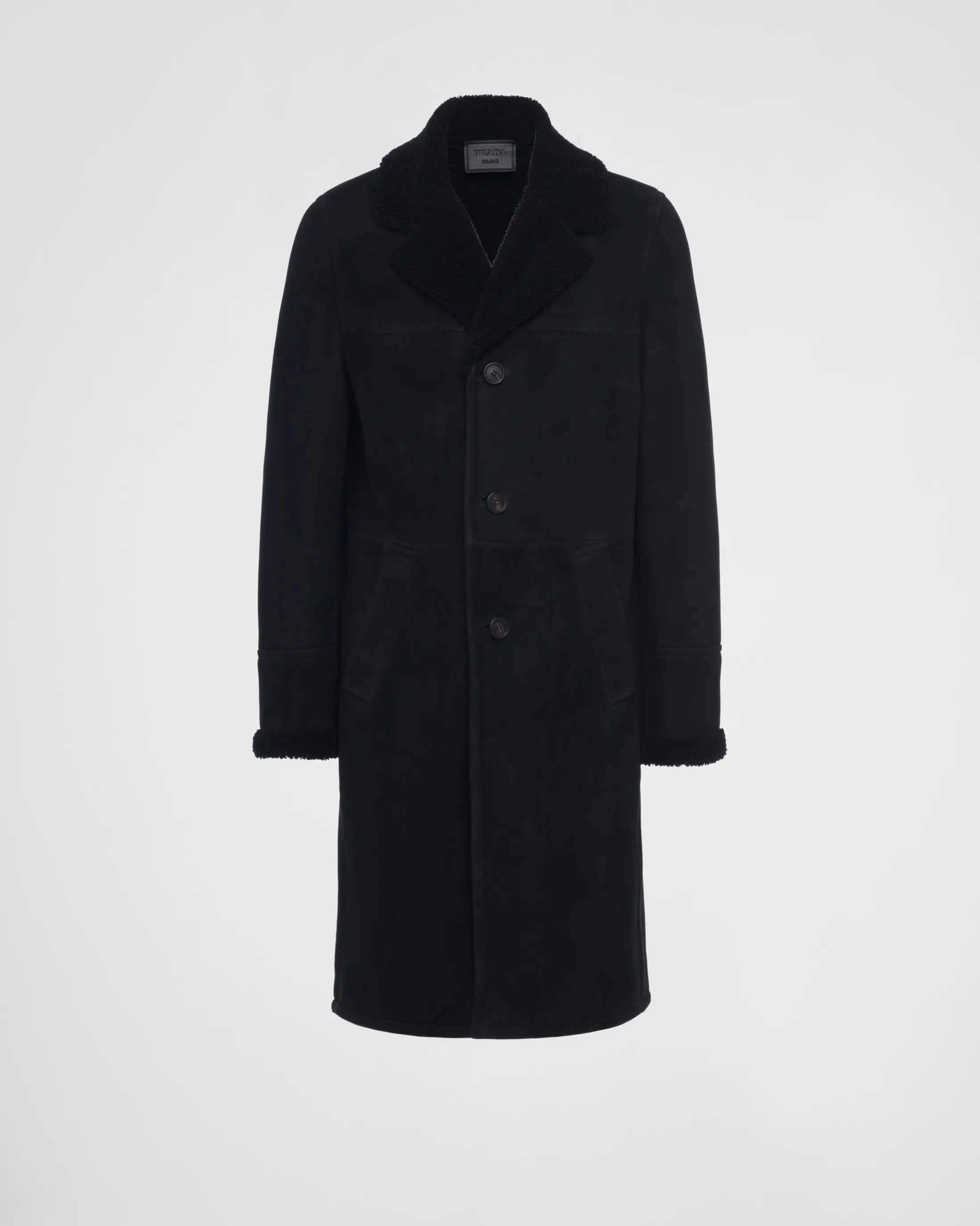 Prada Shearling coat Black/black Online