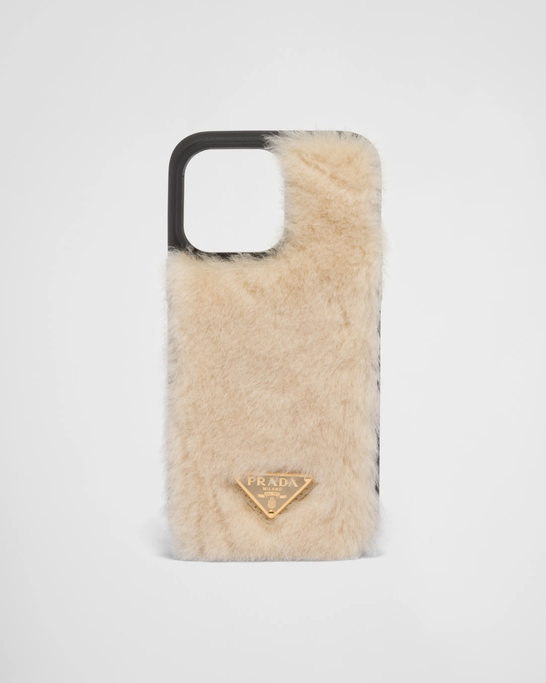 Prada Shearling cover for iPhone 14 Pro Max Ecru Best