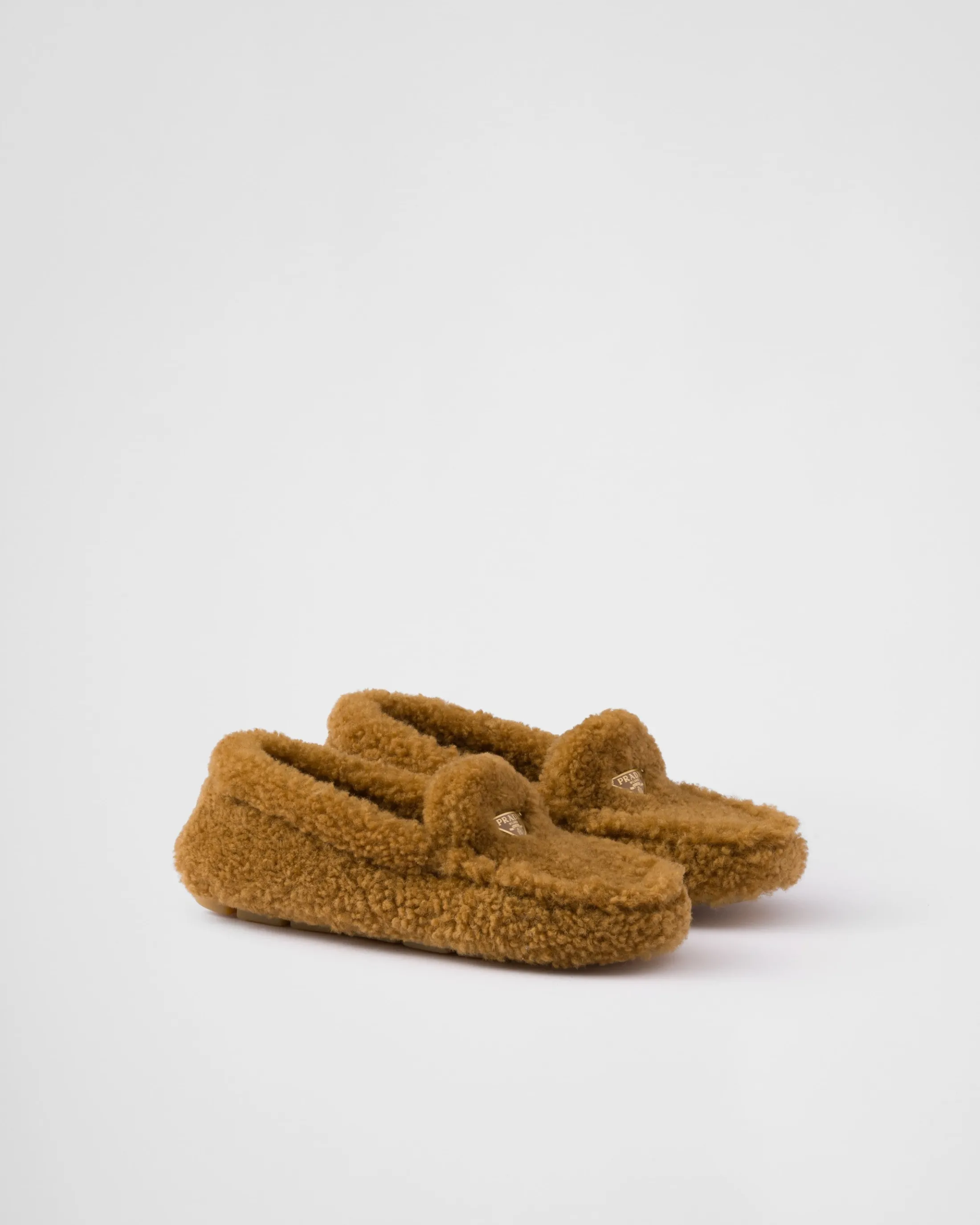 Prada Shearling driving shoes Caramel Shop