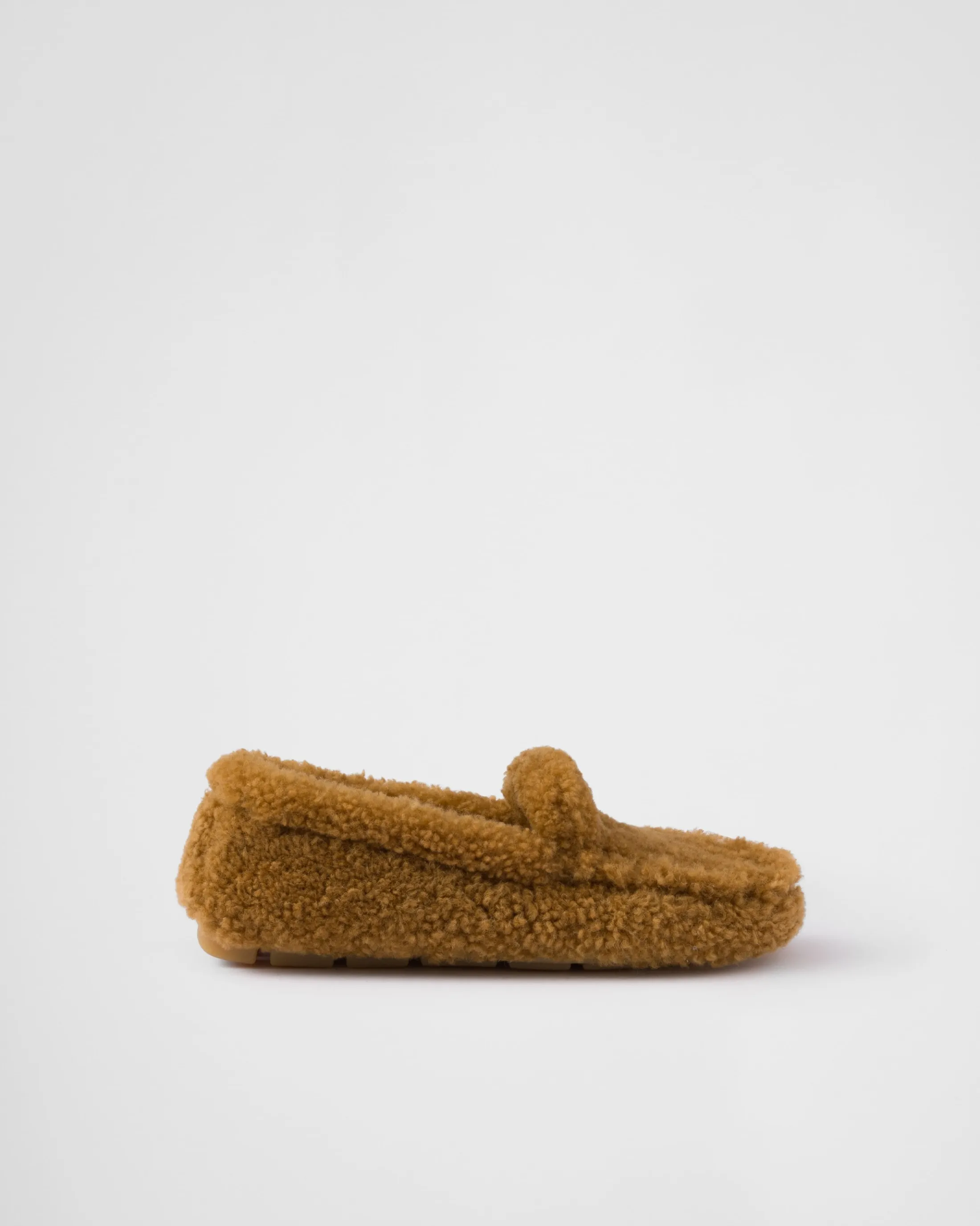 Prada Shearling driving shoes Caramel Shop