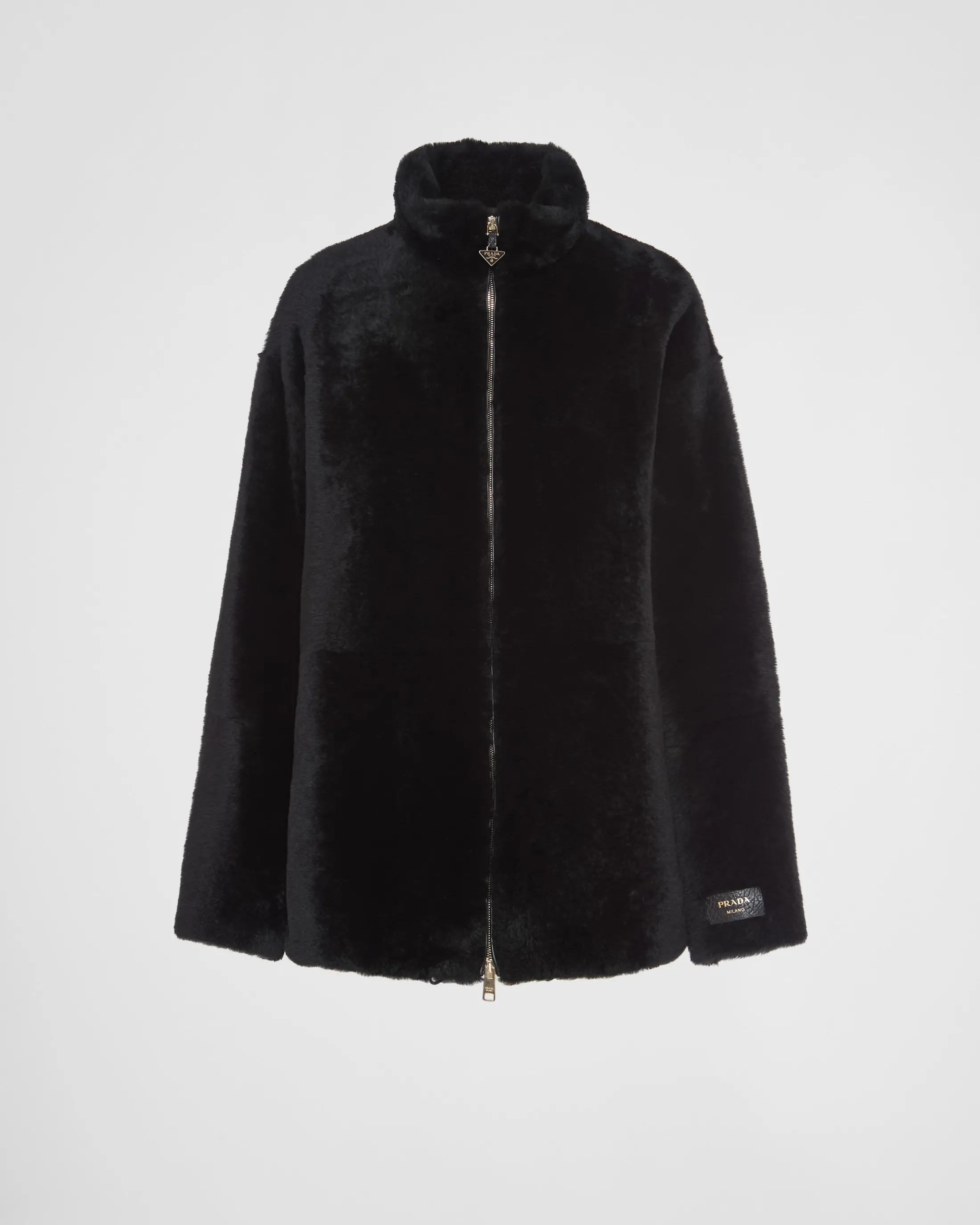 Prada Shearling fur jacket Black Clearance