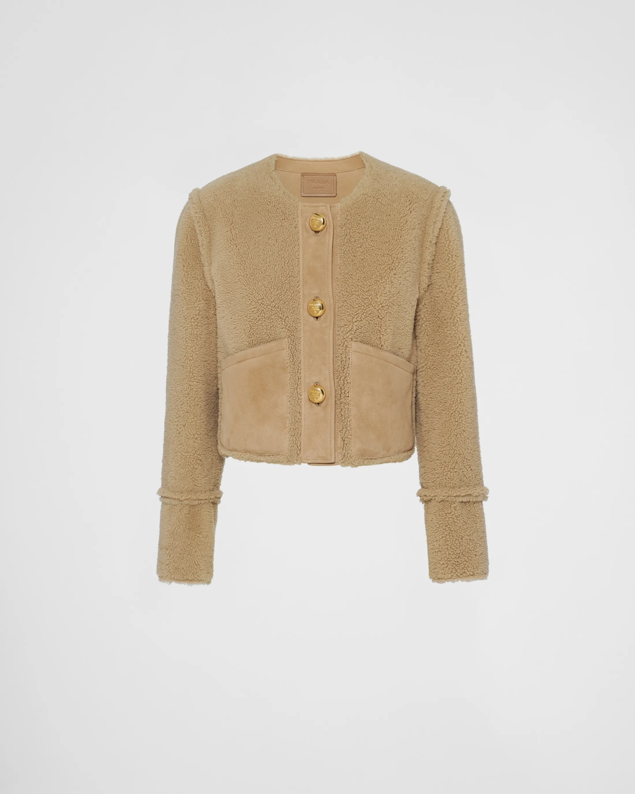 Prada Shearling jacket Camelbrown Fashion