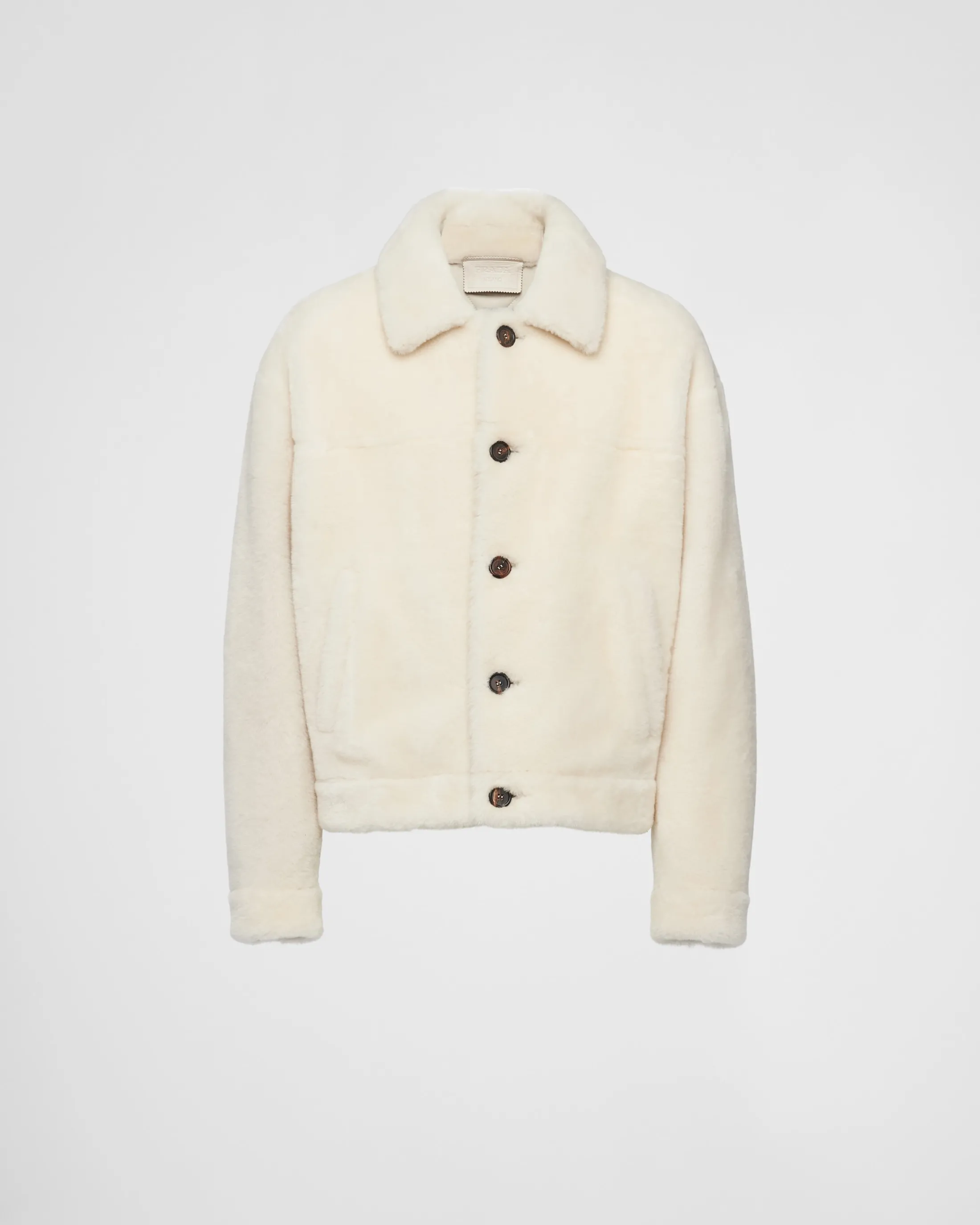 Prada Shearling jacket Chalkwhite Cheap