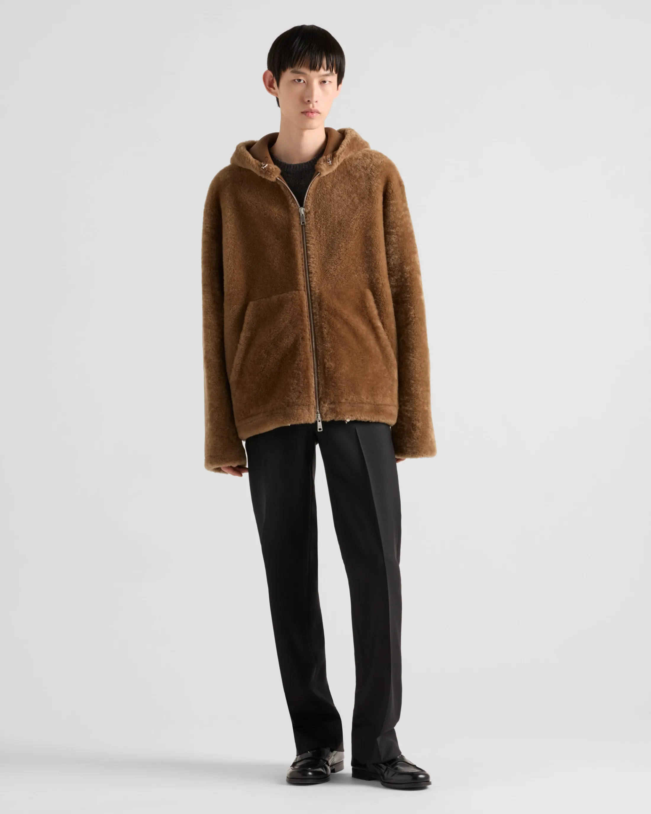 Prada Shearling jacket Hazelnut Sale