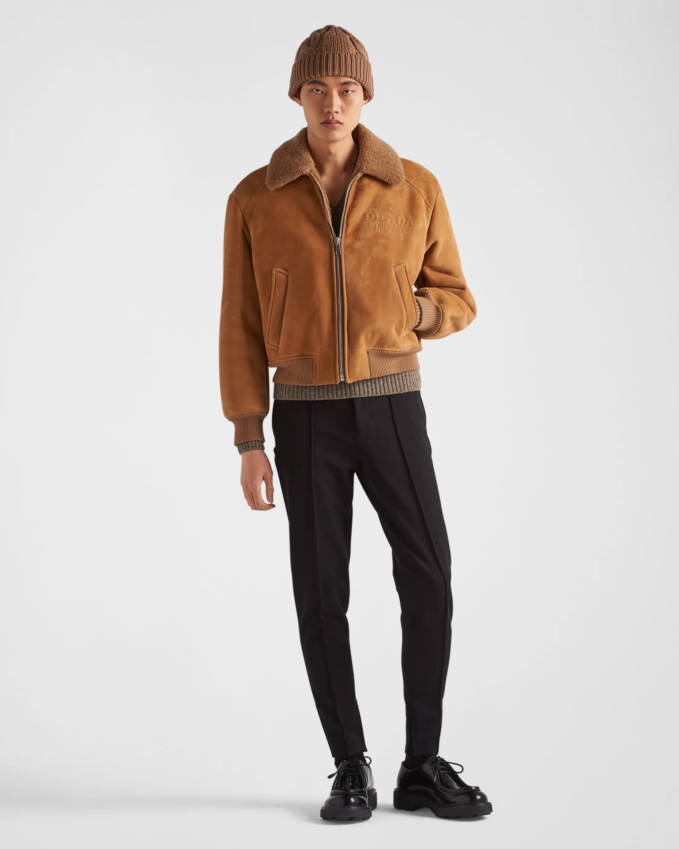 Prada Shearling jacket Corkbeige Online