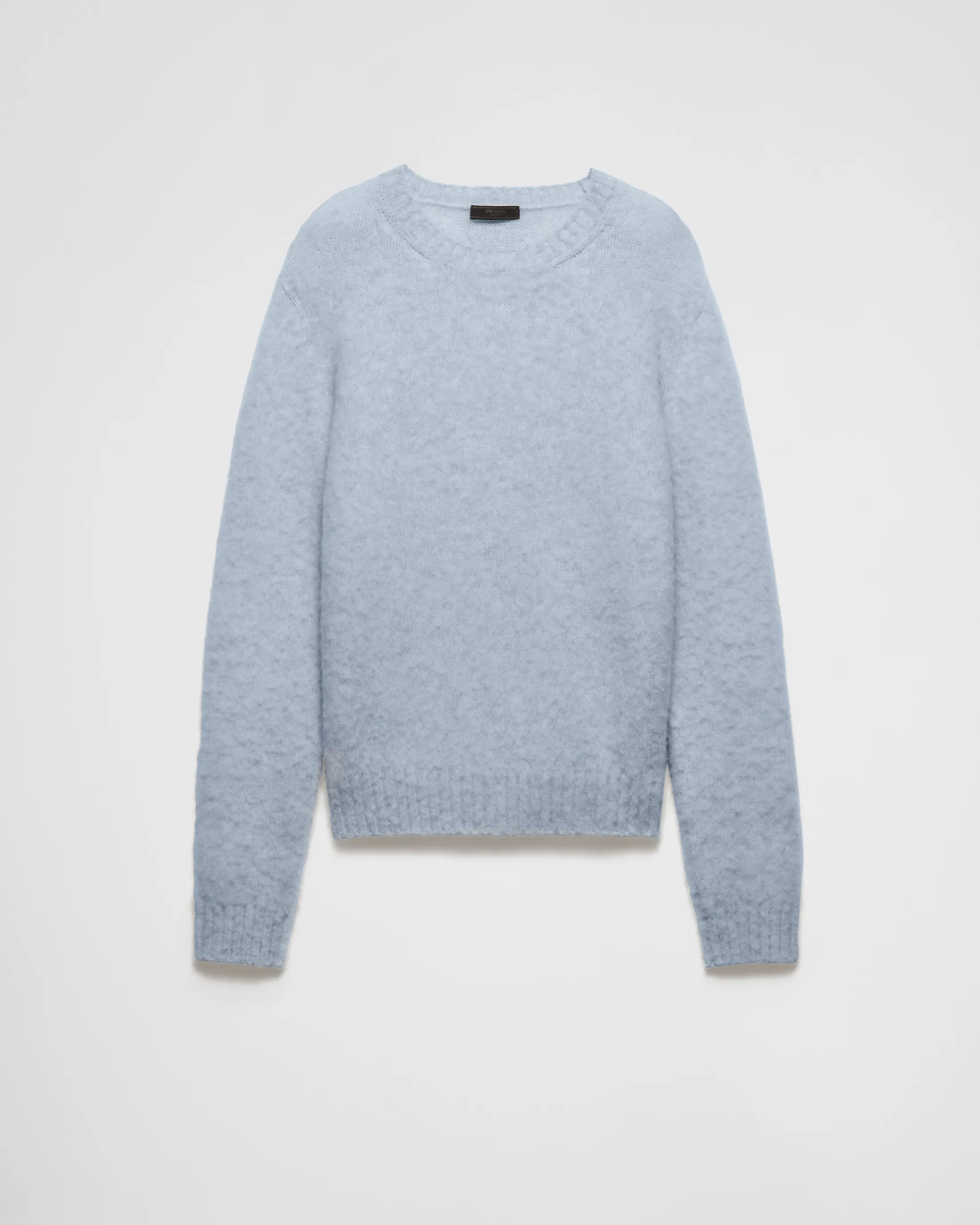 Prada Shetland wool crew-neck sweater Skyblue Cheap