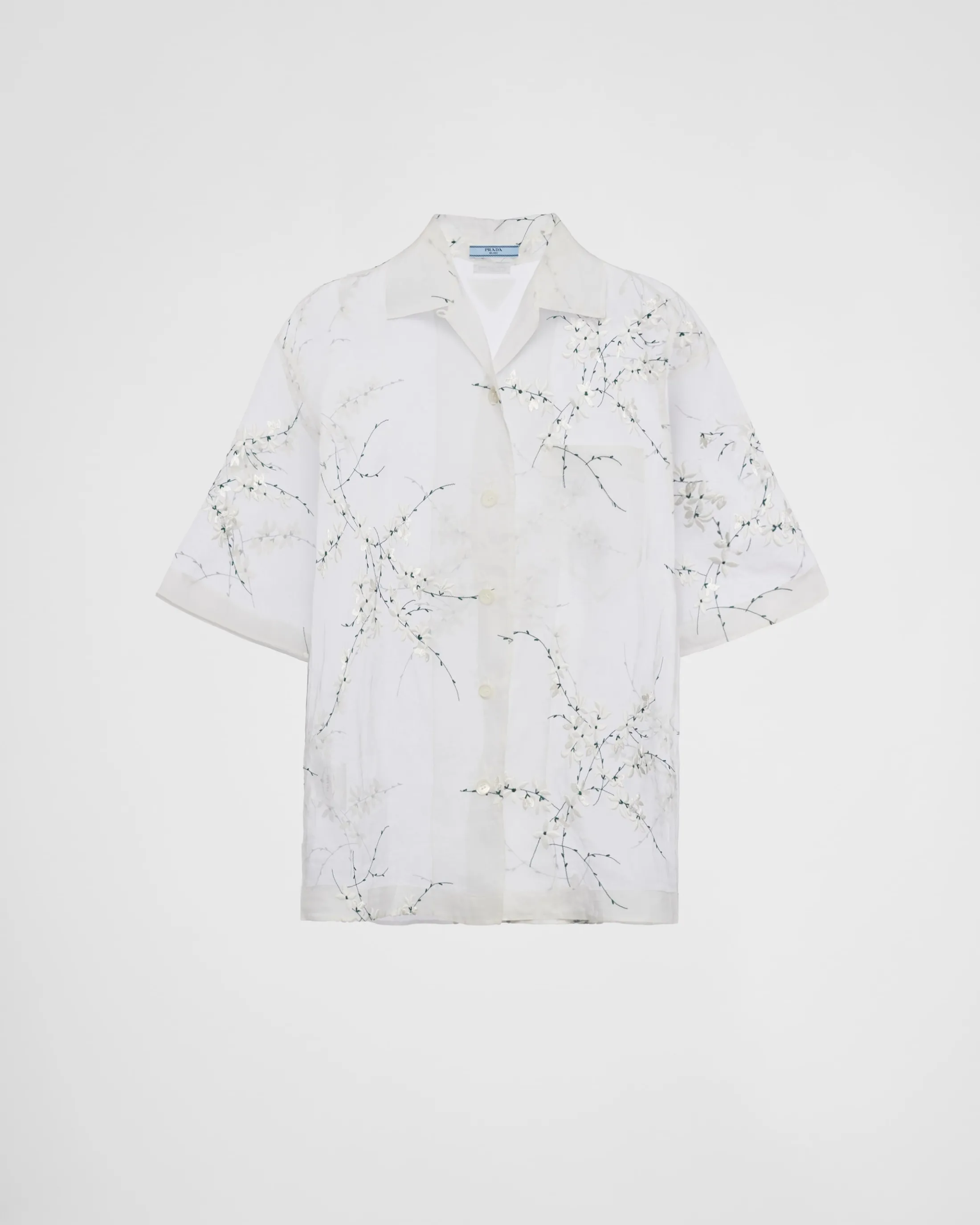 Prada Shirt with superimposed embroidery White Fashion