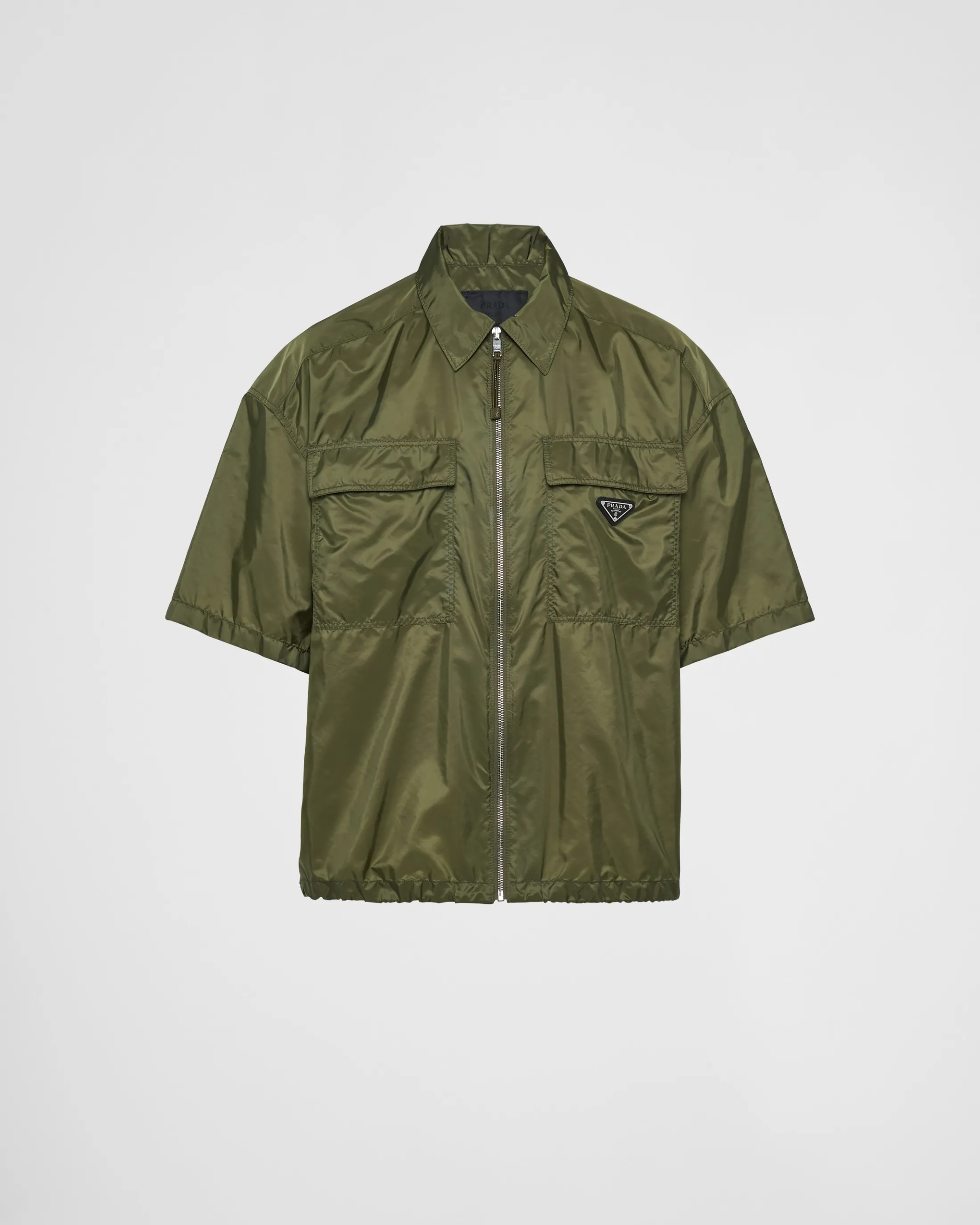 Prada Short-sleeve light Re-Nylon shirt Militarygreen Discount