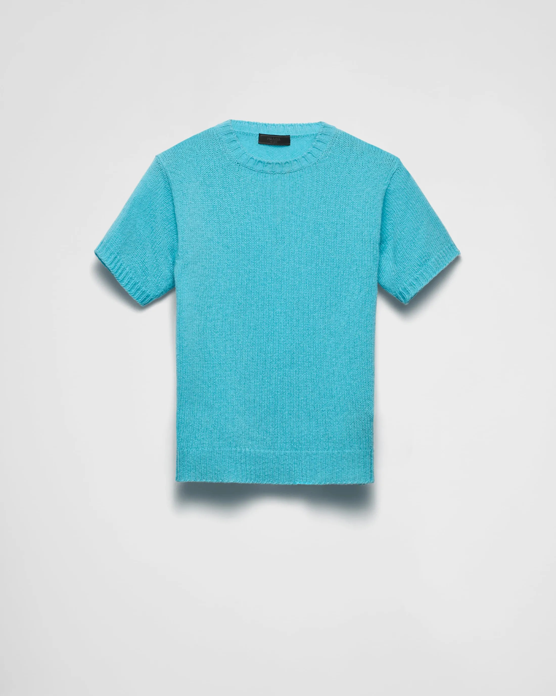 Prada Short-sleeved cashmere sweater Lightblue Best