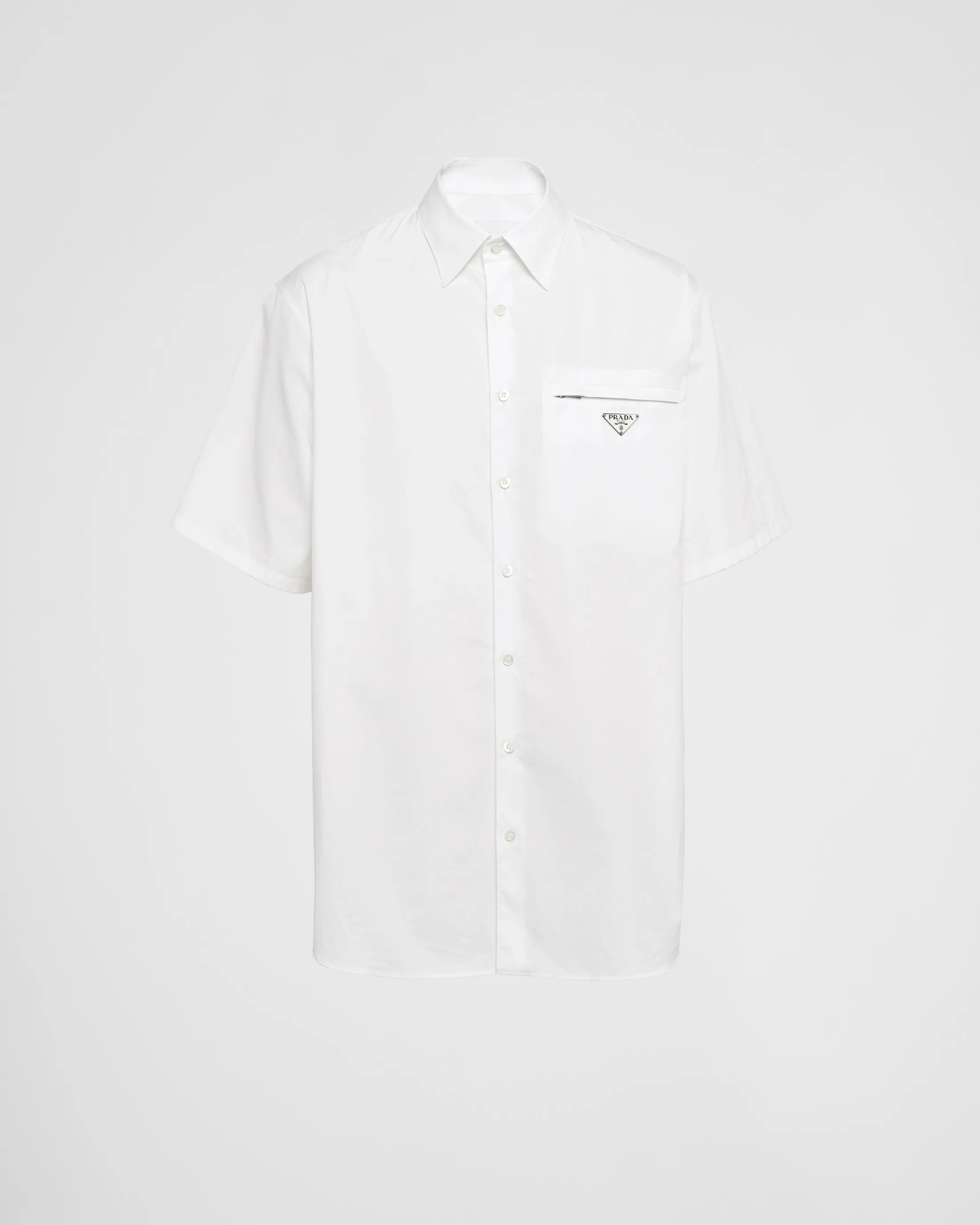 Prada Short-sleeved cotton shirt White Hot