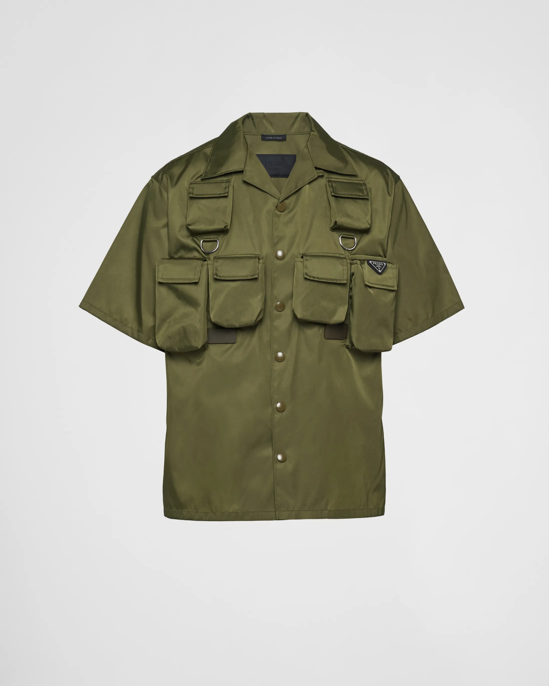 Prada Short-sleeved Re-Nylon shirt Lodengreen Fashion