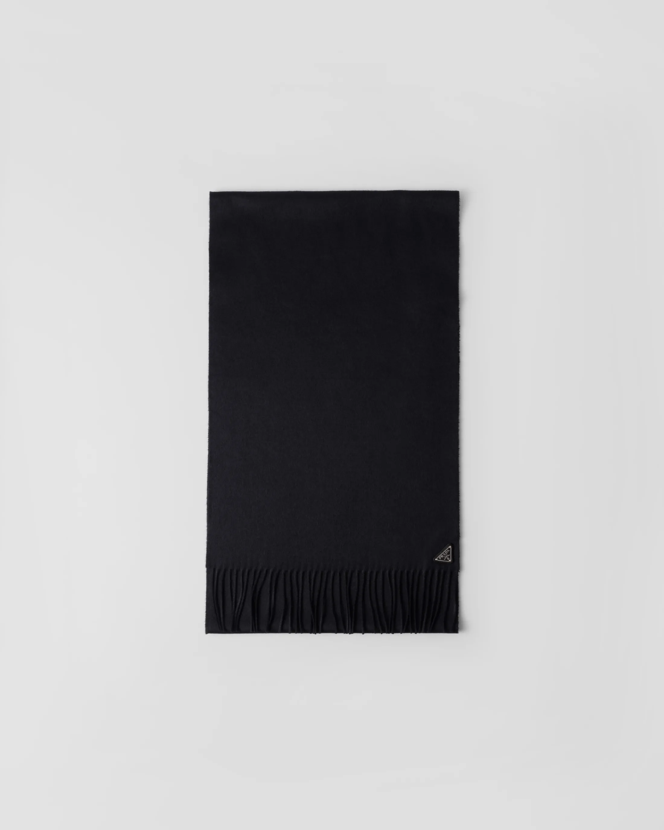 Prada Silk and cashmere scarf Black Flash Sale