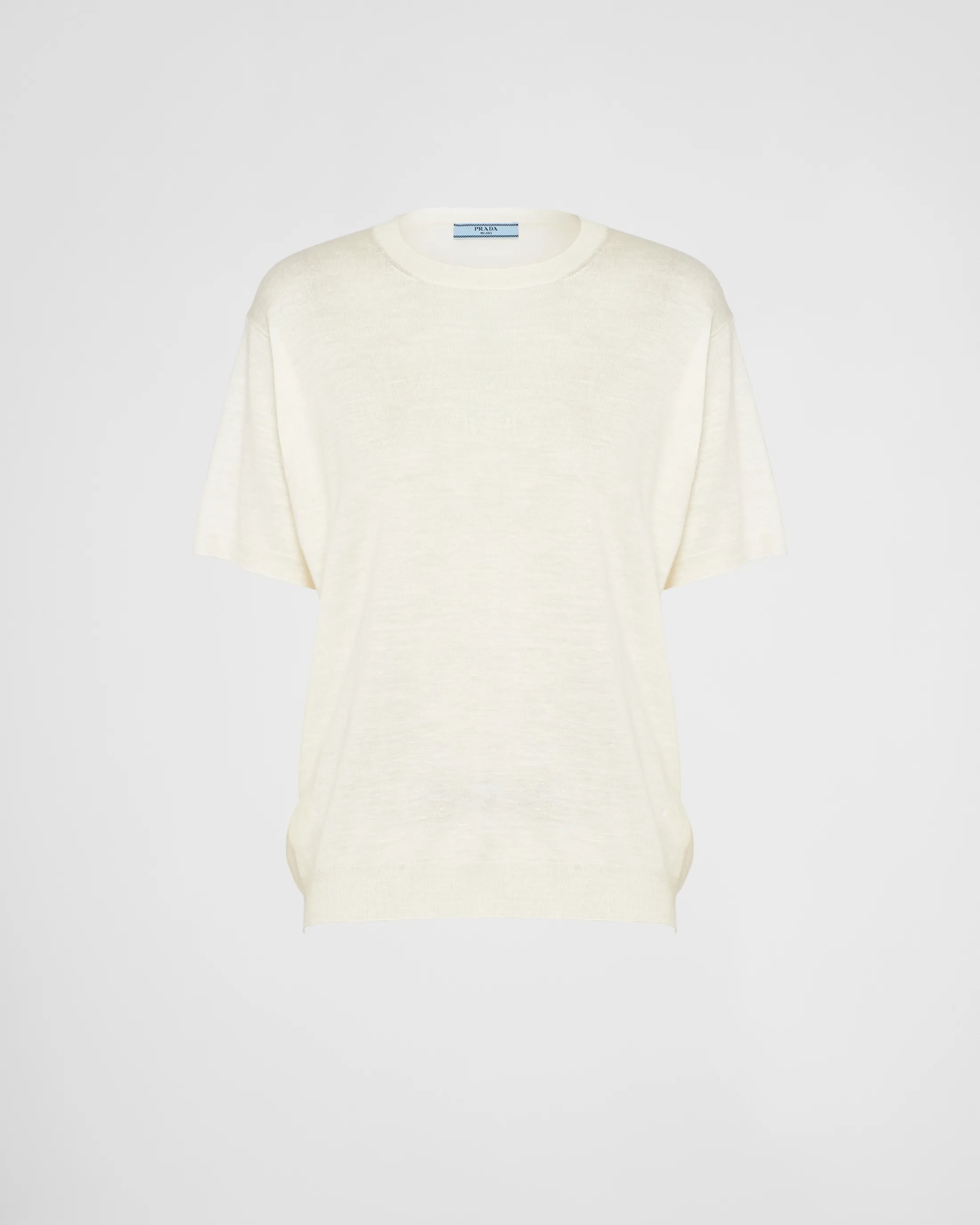 Prada Silk crew-neck sweater Natural Online