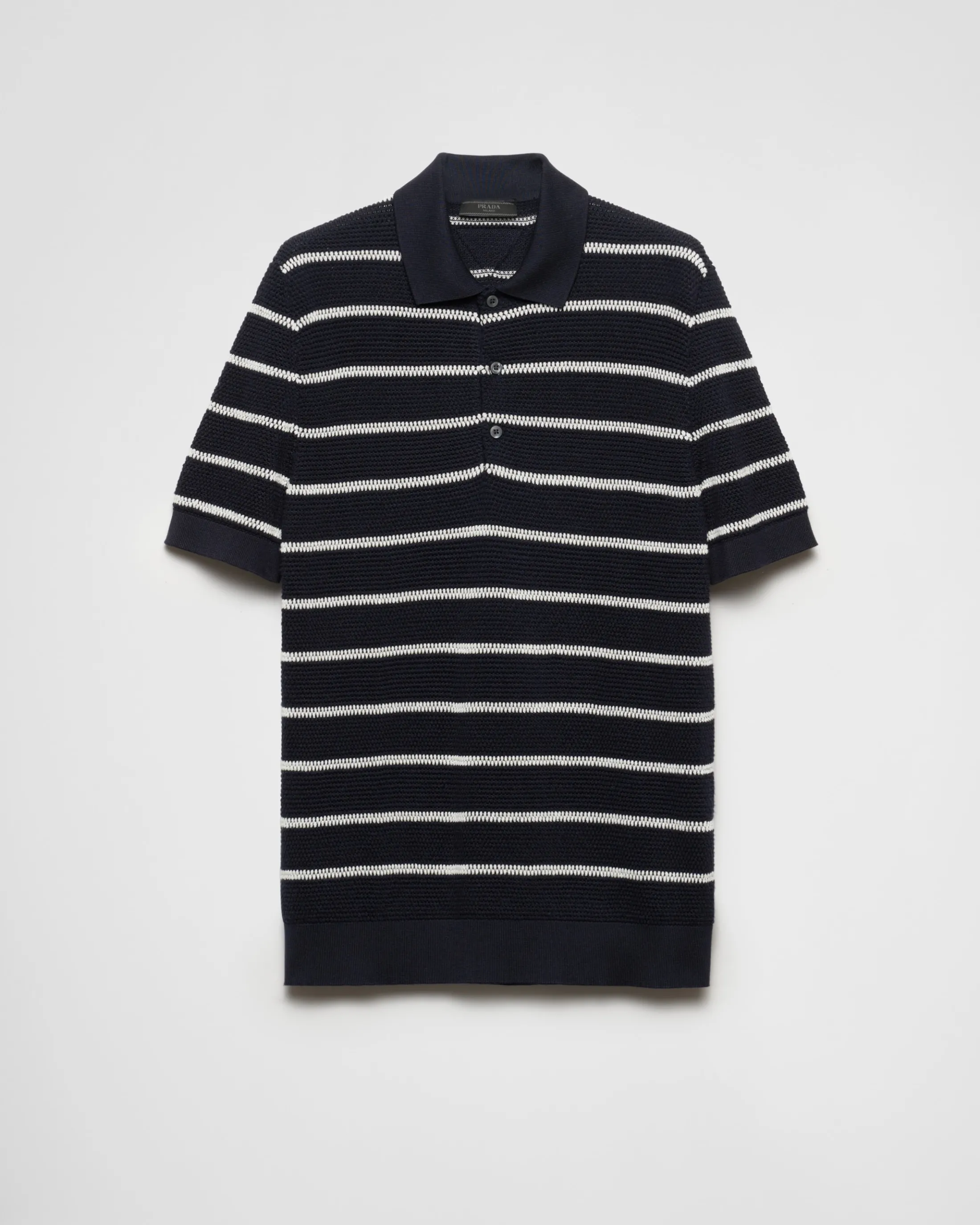 Prada Silk polo shirt Navy Shop