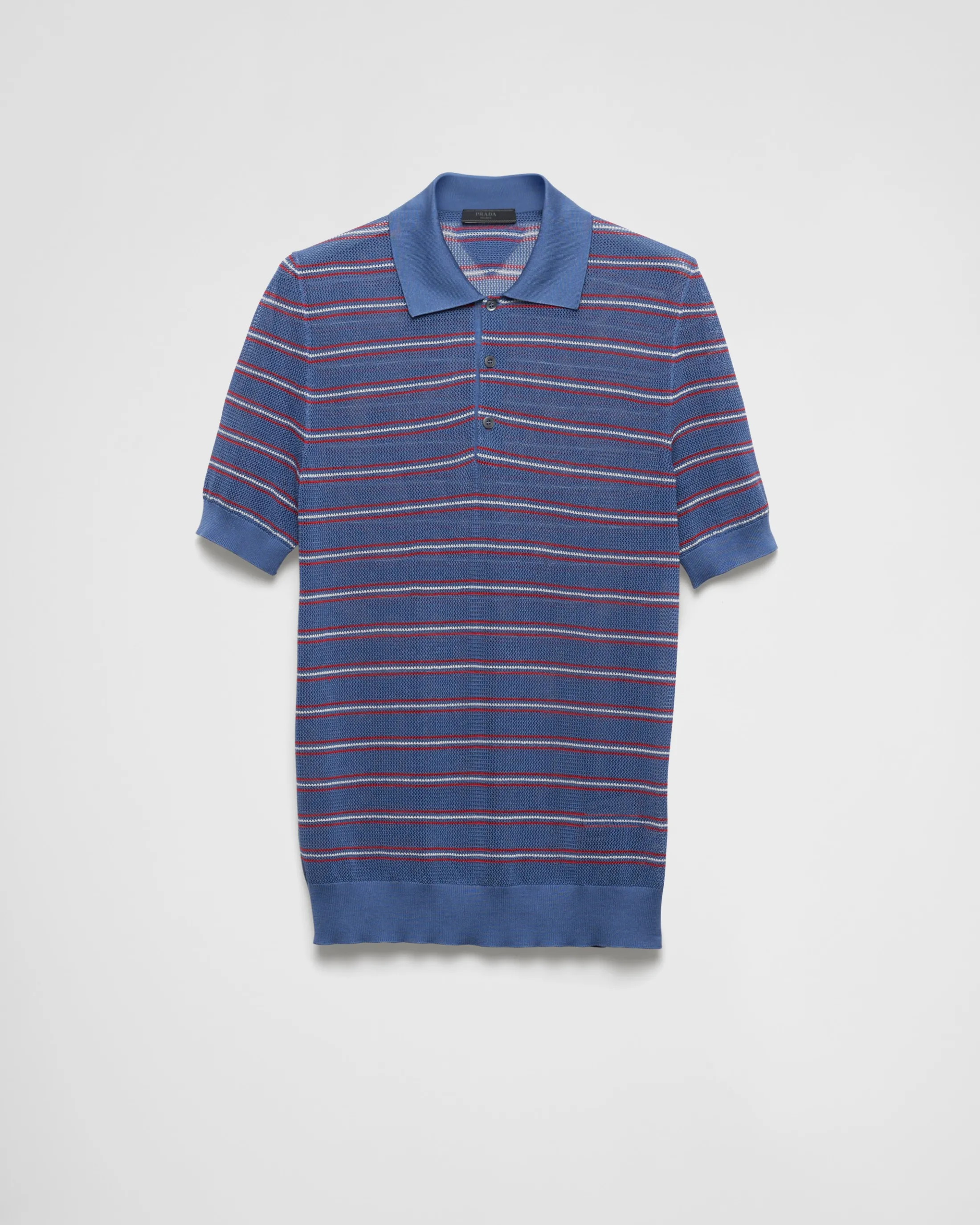 Prada Silk polo shirt Aviatorblue Cheap