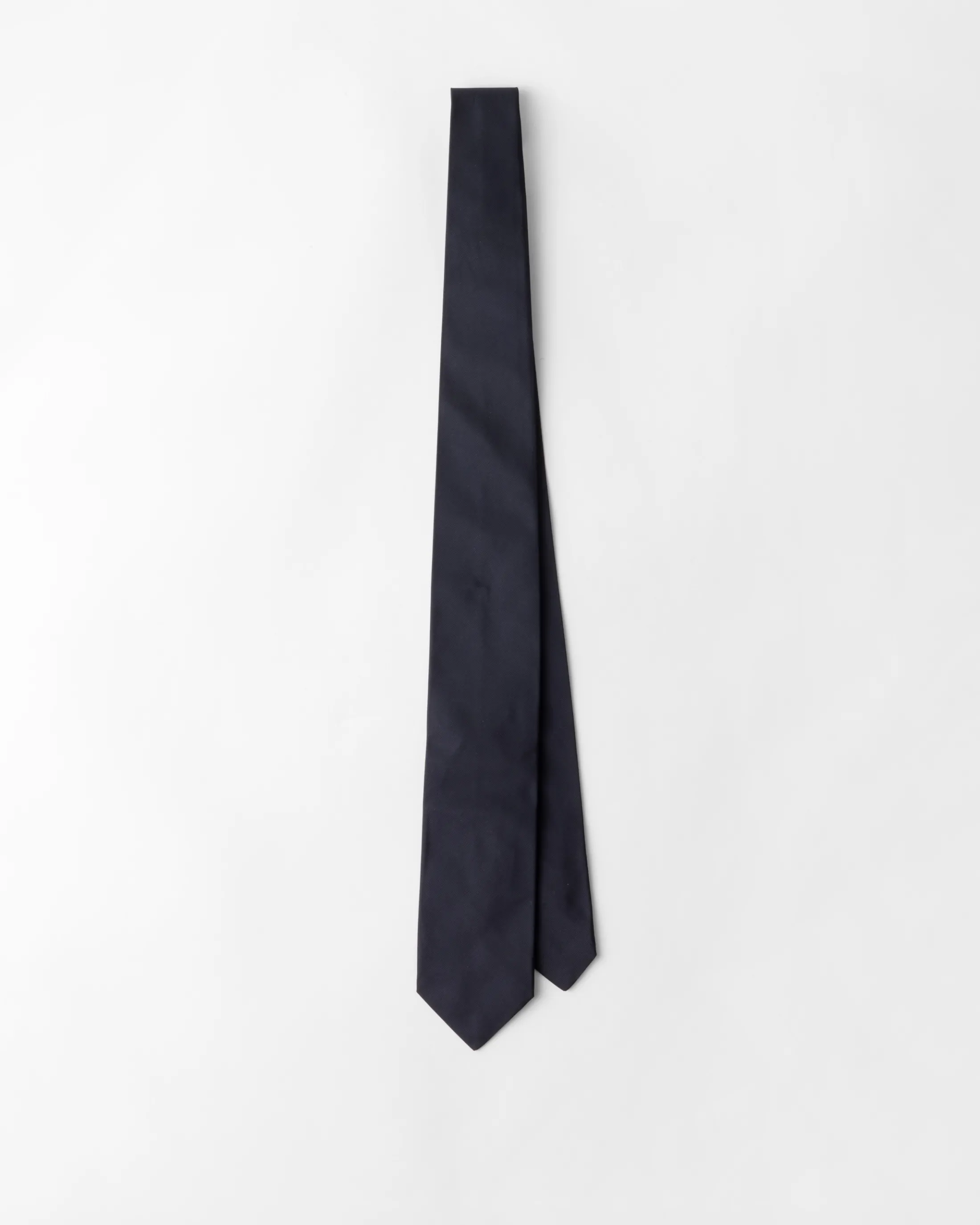 Prada Silk tie Navy Outlet