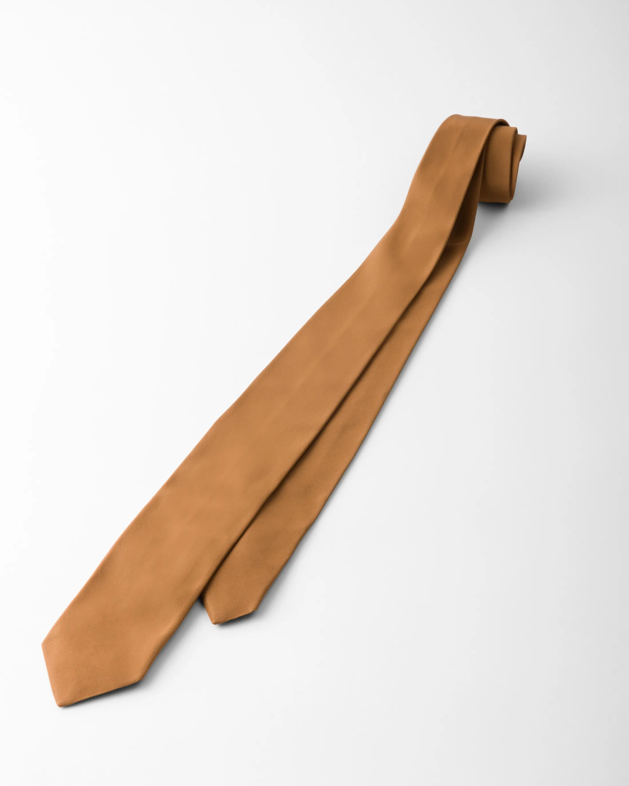 Prada Silk tie Caramel New