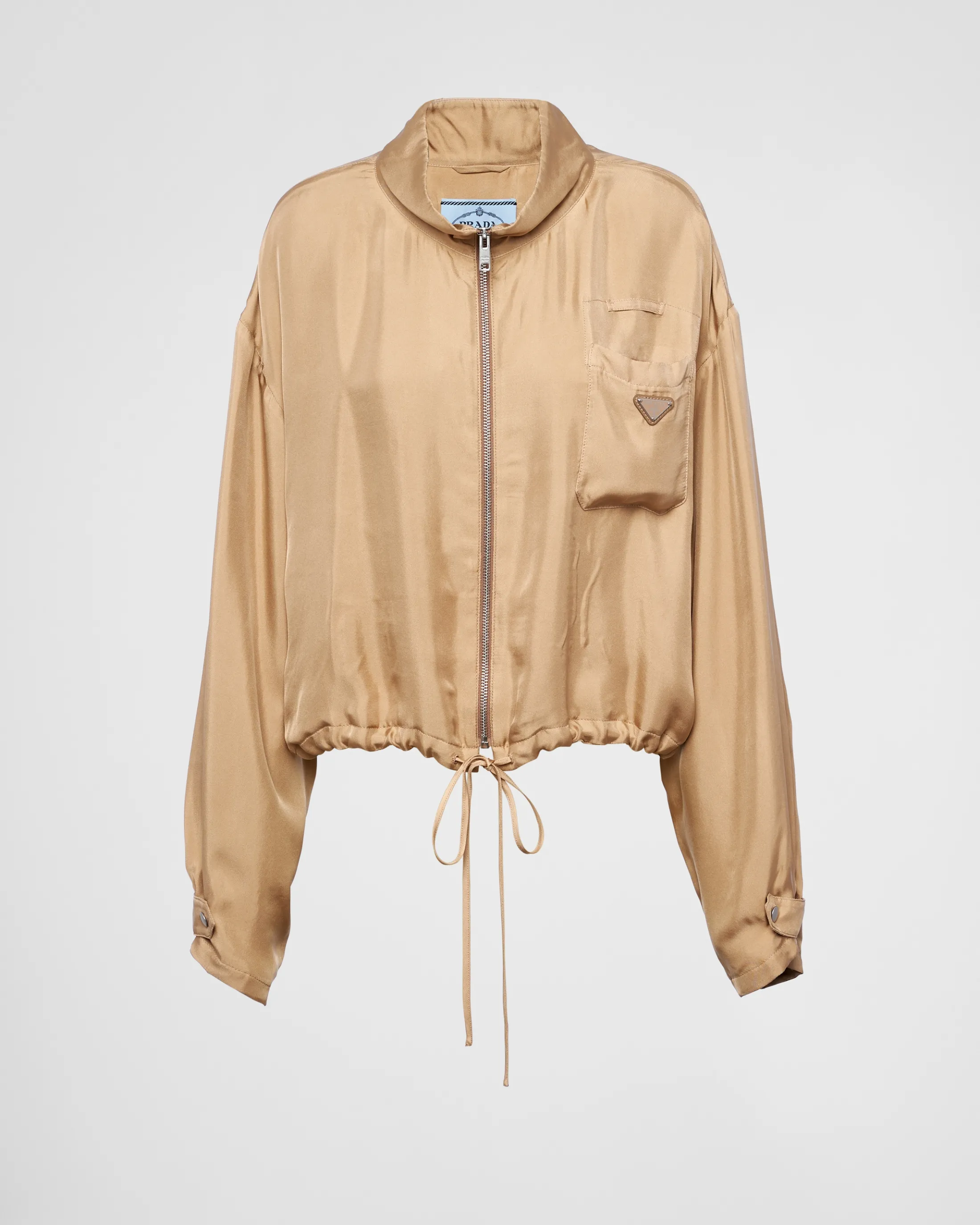 Prada Silk twill blouson jacket Cord Best